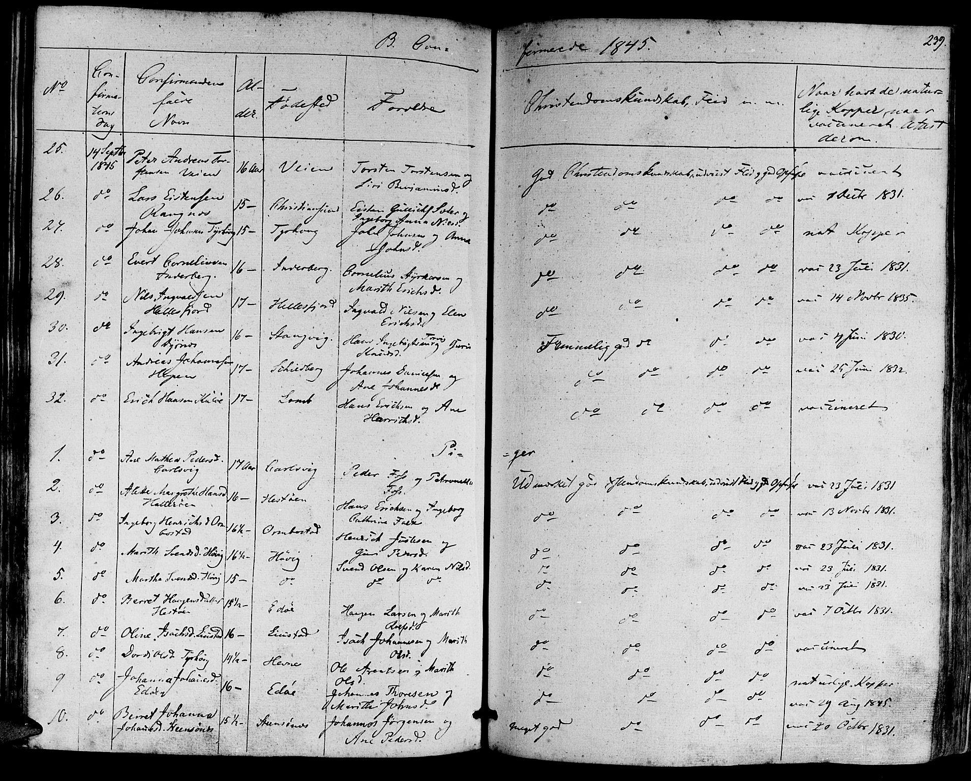 Ministerialprotokoller, klokkerbøker og fødselsregistre - Møre og Romsdal, AV/SAT-A-1454/581/L0936: Parish register (official) no. 581A04, 1836-1852, p. 239