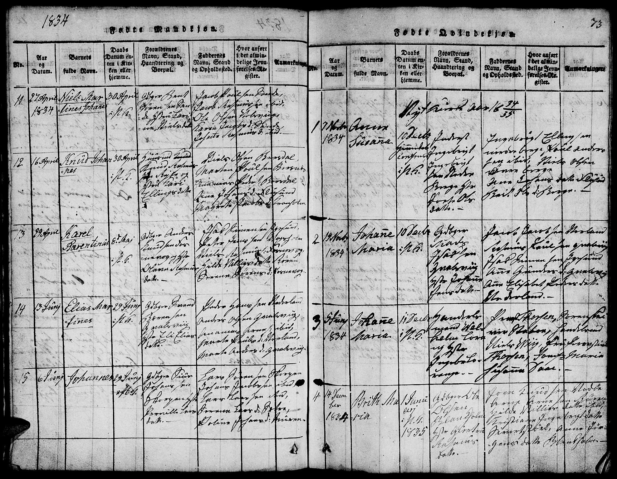 Ministerialprotokoller, klokkerbøker og fødselsregistre - Møre og Romsdal, AV/SAT-A-1454/507/L0078: Parish register (copy) no. 507C01, 1816-1840, p. 73