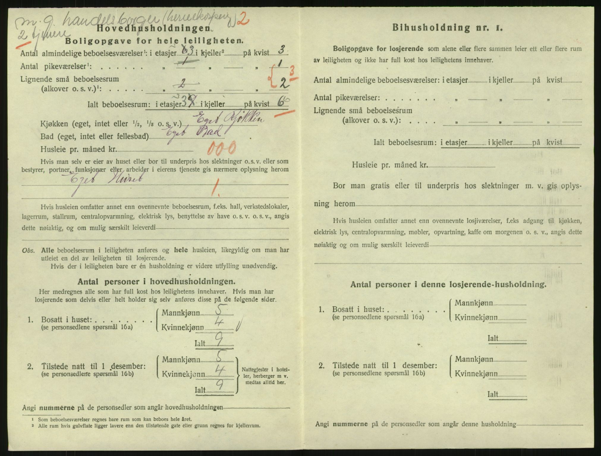 SAK, 1920 census for Arendal, 1920, p. 6489