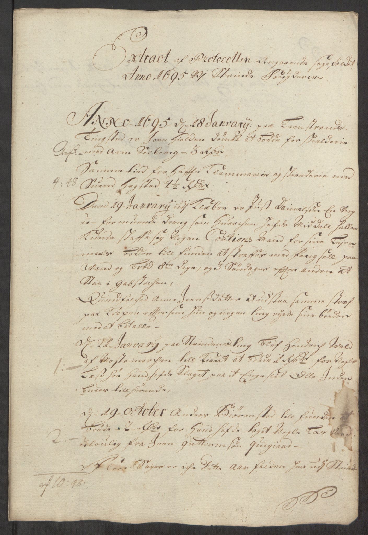 Rentekammeret inntil 1814, Reviderte regnskaper, Fogderegnskap, RA/EA-4092/R61/L4105: Fogderegnskap Strinda og Selbu, 1695, p. 101
