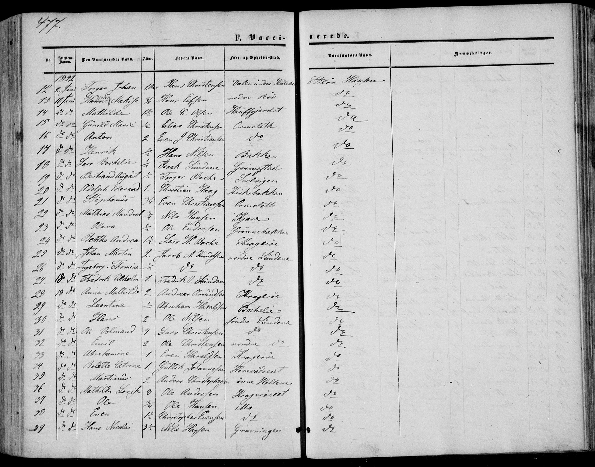 Nøtterøy kirkebøker, AV/SAKO-A-354/F/Fa/L0006: Parish register (official) no. I 6, 1852-1864, p. 477