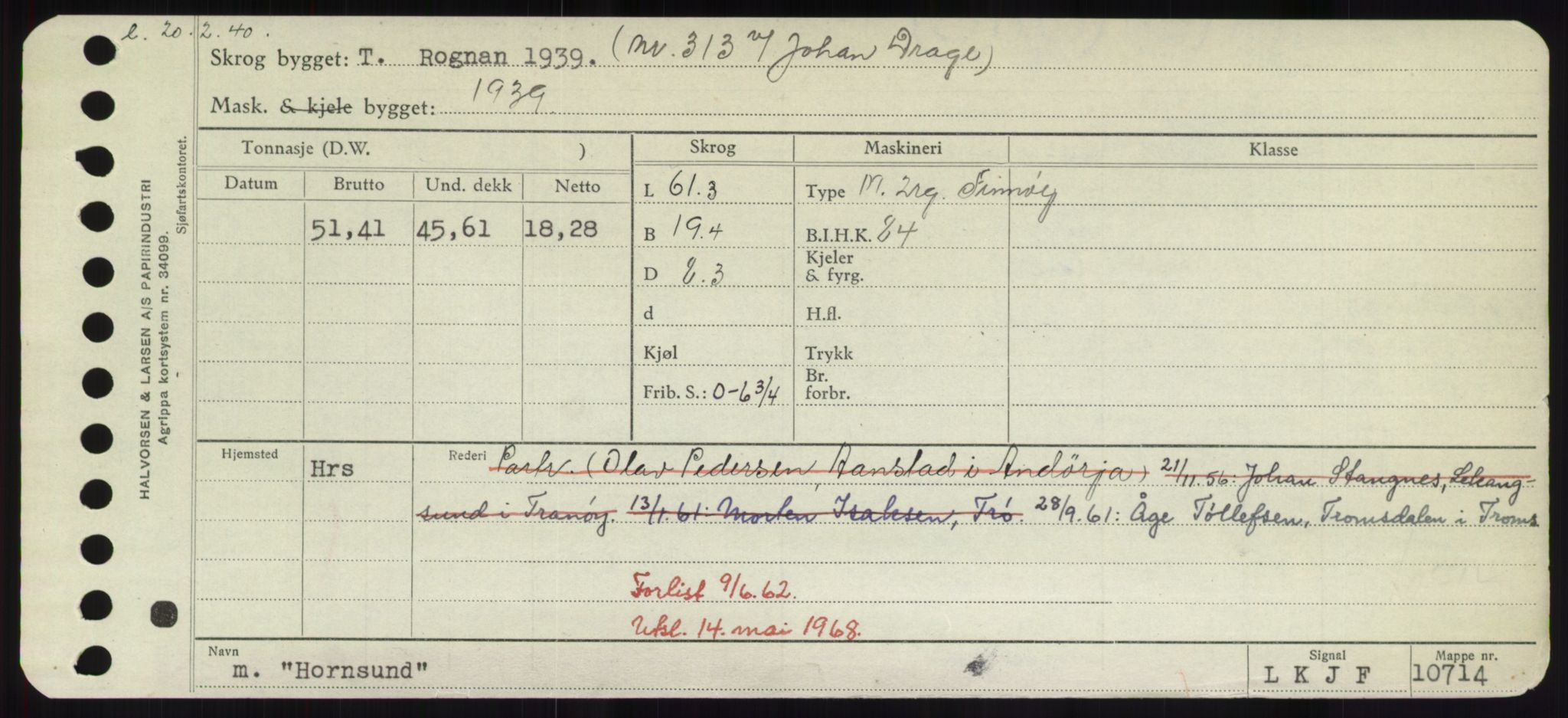 Sjøfartsdirektoratet med forløpere, Skipsmålingen, RA/S-1627/H/Hd/L0017: Fartøy, Holi-Hå, p. 89