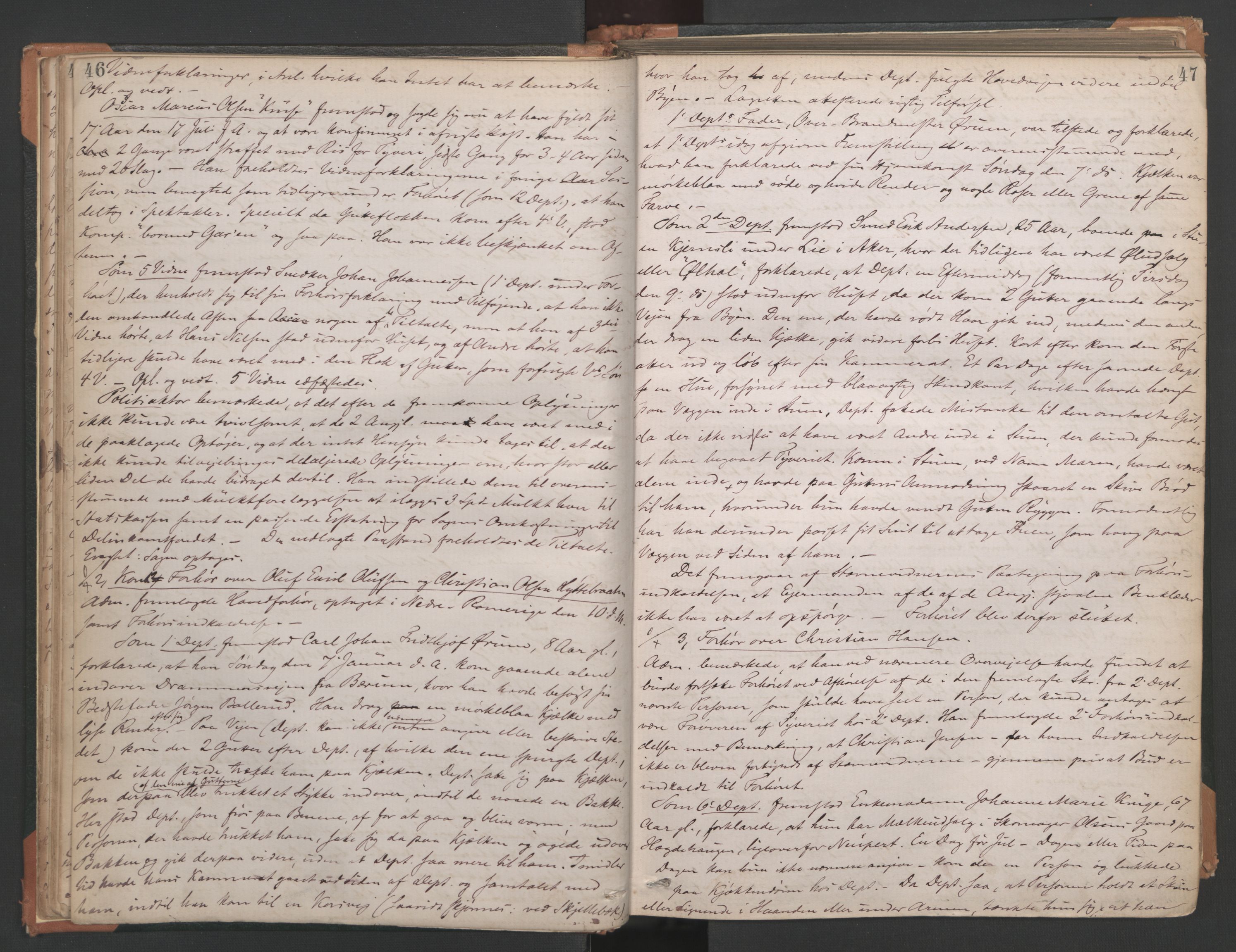 Aker sorenskriveri, AV/SAO-A-10895/F/Fc/Fcb/L0039: Ekstrarettsprotokoll, 1871-1874, p. 46-47
