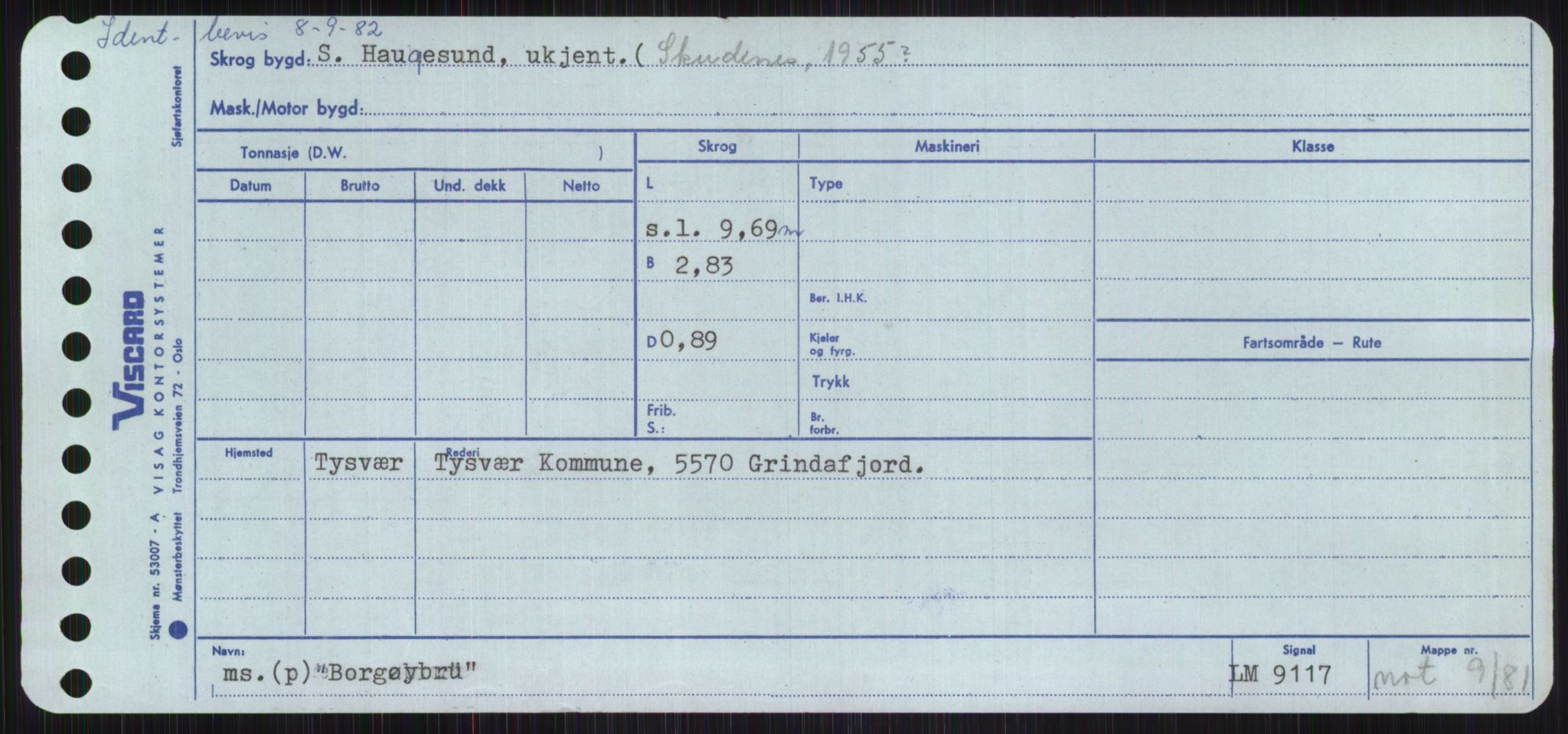 Sjøfartsdirektoratet med forløpere, Skipsmålingen, RA/S-1627/H/Ha/L0001/0002: Fartøy, A-Eig / Fartøy Bjør-Eig, p. 155