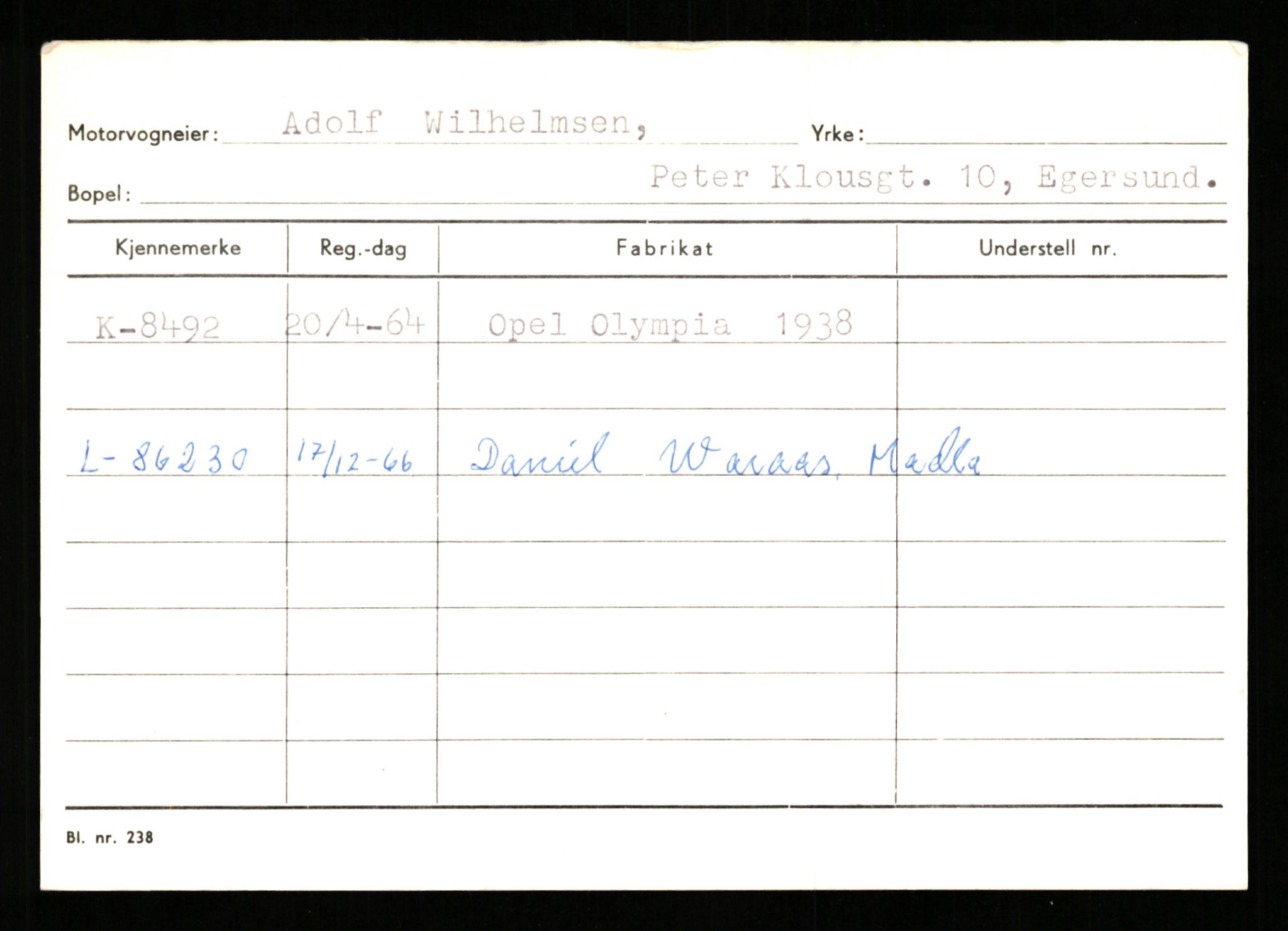 Stavanger trafikkstasjon, AV/SAST-A-101942/0/G/L0002: Registreringsnummer: 5791 - 10405, 1930-1971, p. 1627