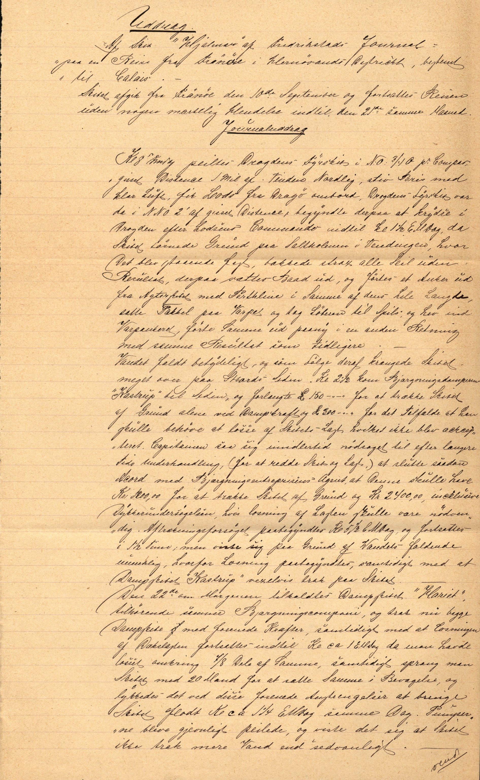 Pa 63 - Østlandske skibsassuranceforening, VEMU/A-1079/G/Ga/L0021/0001: Havaridokumenter / Hjalmar, Henrik Ibsen, Løvspring, Ludvig Holberg, 1887, p. 25