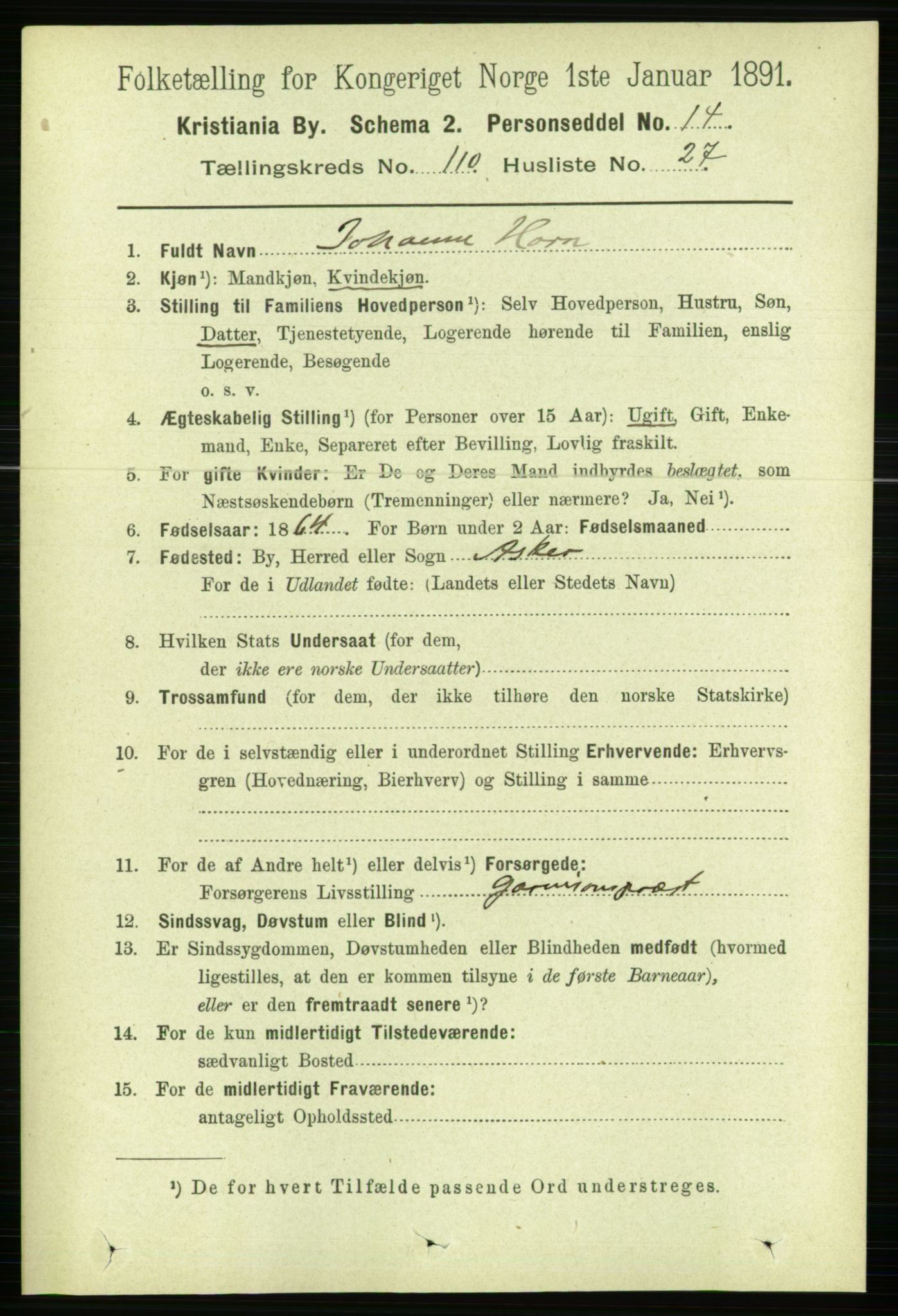 RA, 1891 census for 0301 Kristiania, 1891, p. 57751