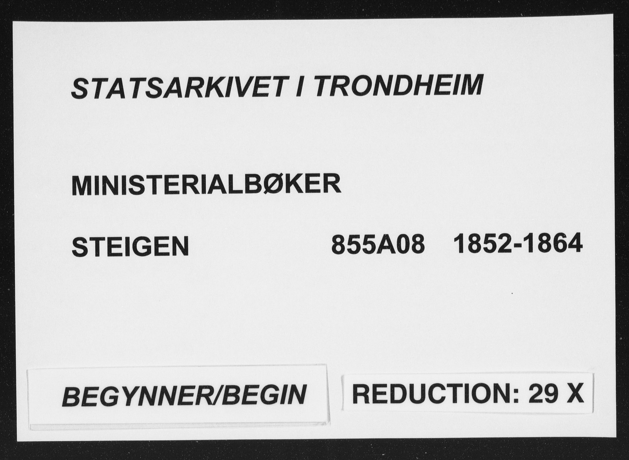 Ministerialprotokoller, klokkerbøker og fødselsregistre - Nordland, SAT/A-1459/855/L0800: Parish register (official) no. 855A08, 1852-1864