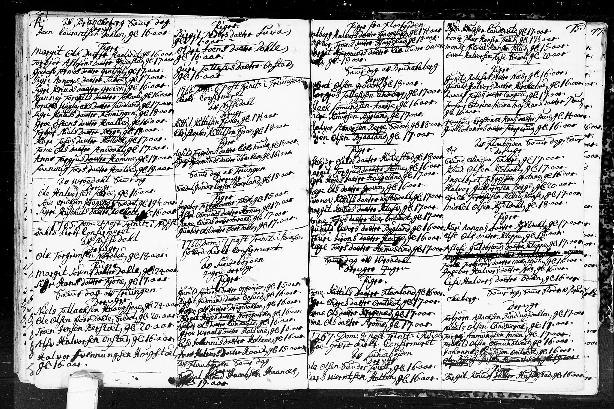 Kviteseid kirkebøker, SAKO/A-276/F/Fa/L0001: Parish register (official) no. I 1, 1754-1773, p. 14-15