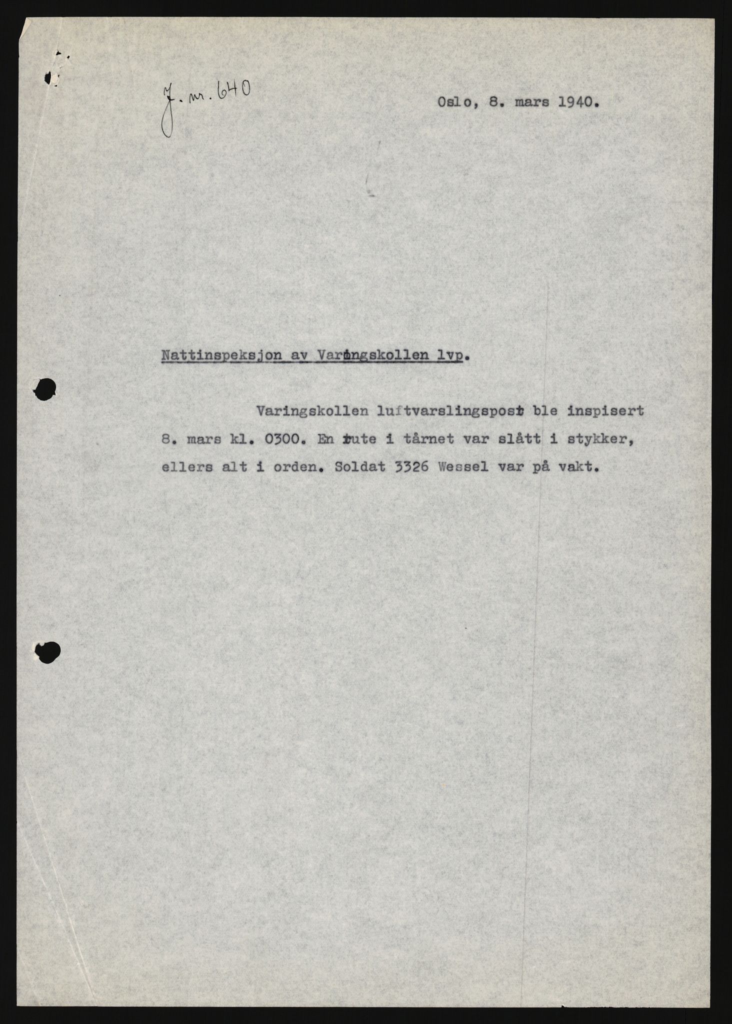 Forsvaret, Forsvarets krigshistoriske avdeling, AV/RA-RAFA-2017/Y/Yb/L0162: II-C-11-828  -  Luftvernet, 1940, p. 1038