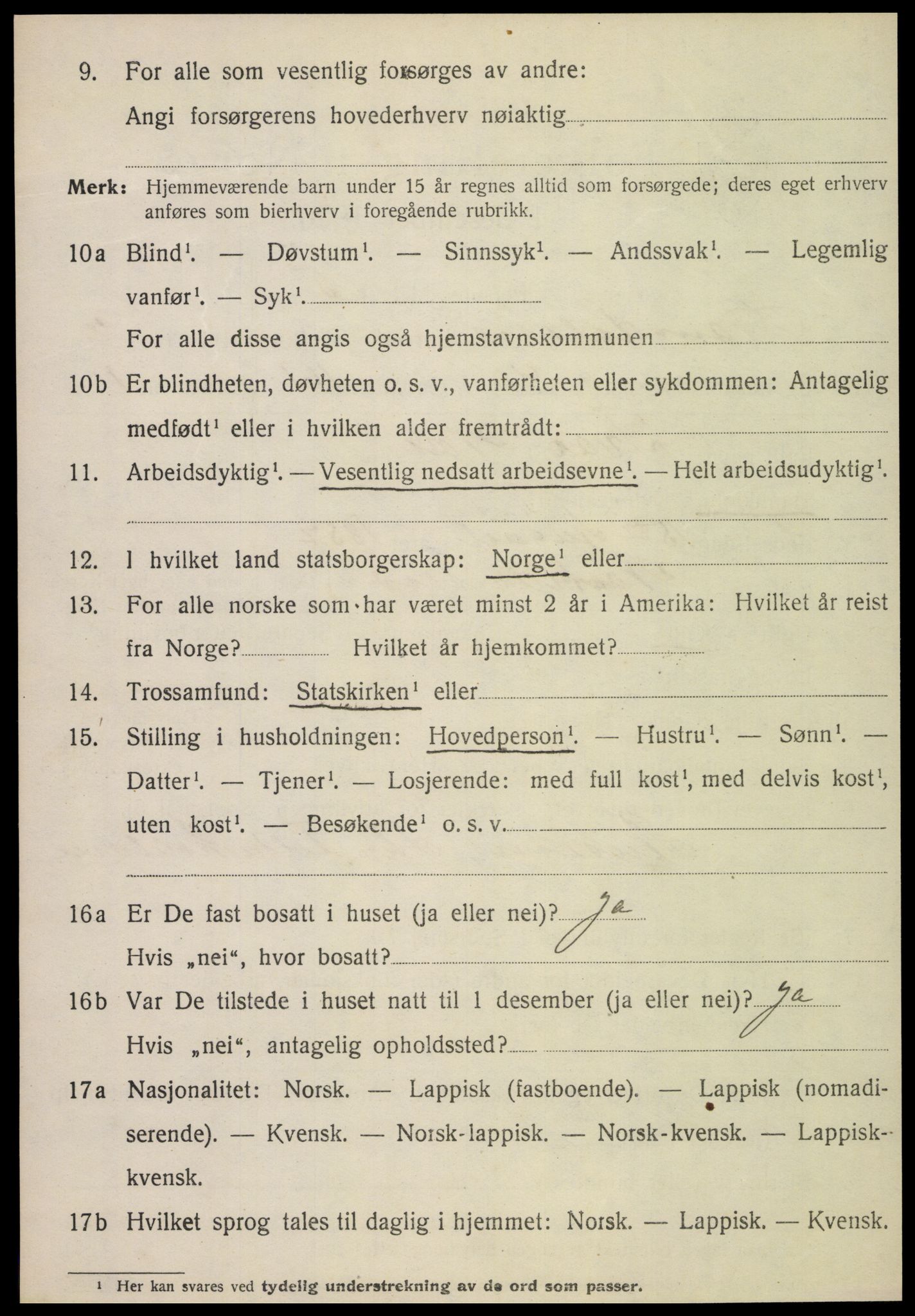 SAT, 1920 census for Namdalseid, 1920, p. 1803