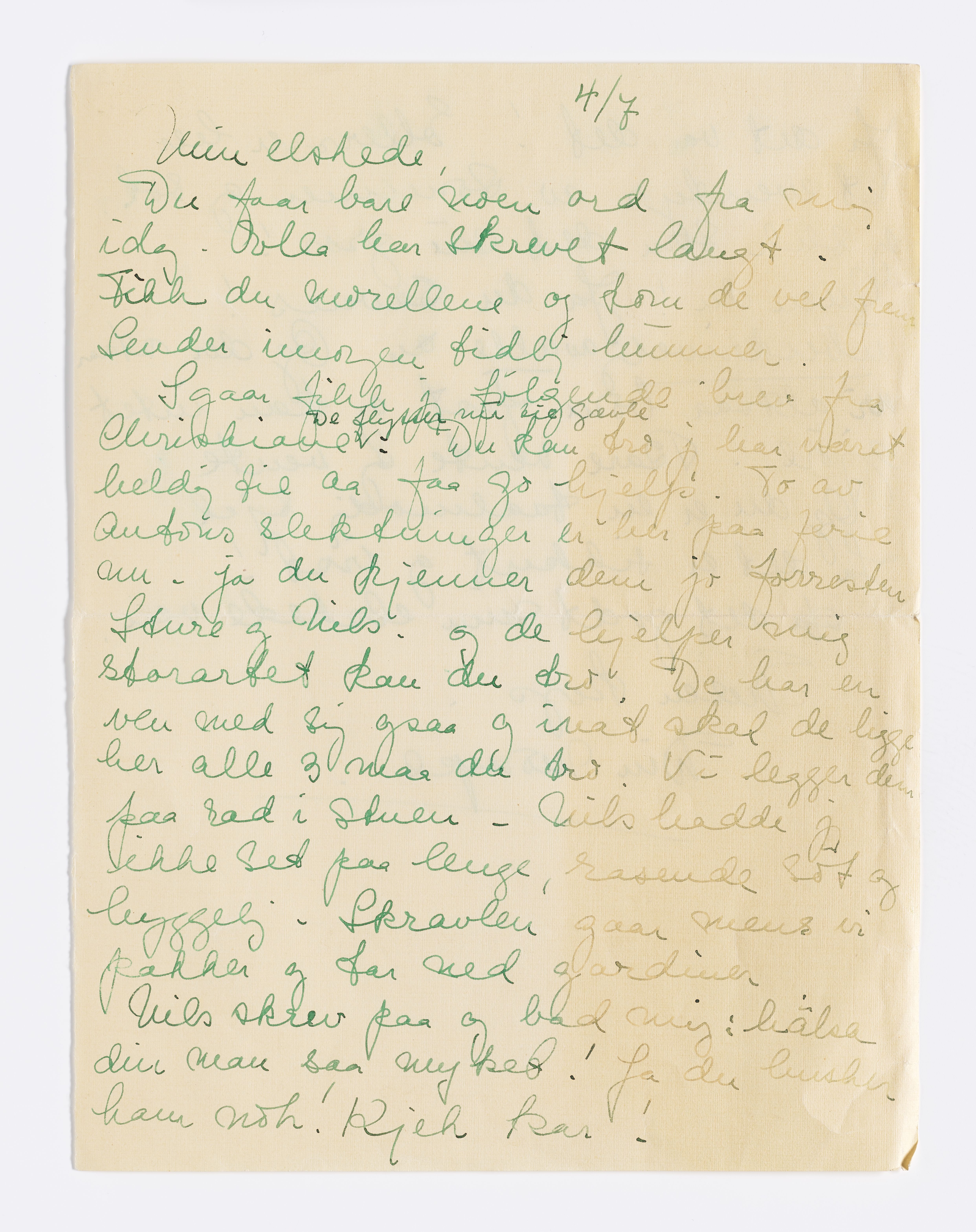 Johannes Sejersted Bødtker, AFM/GRI-1001/D/Db/Dbb/L0002/0004: Inngående brev / Brev