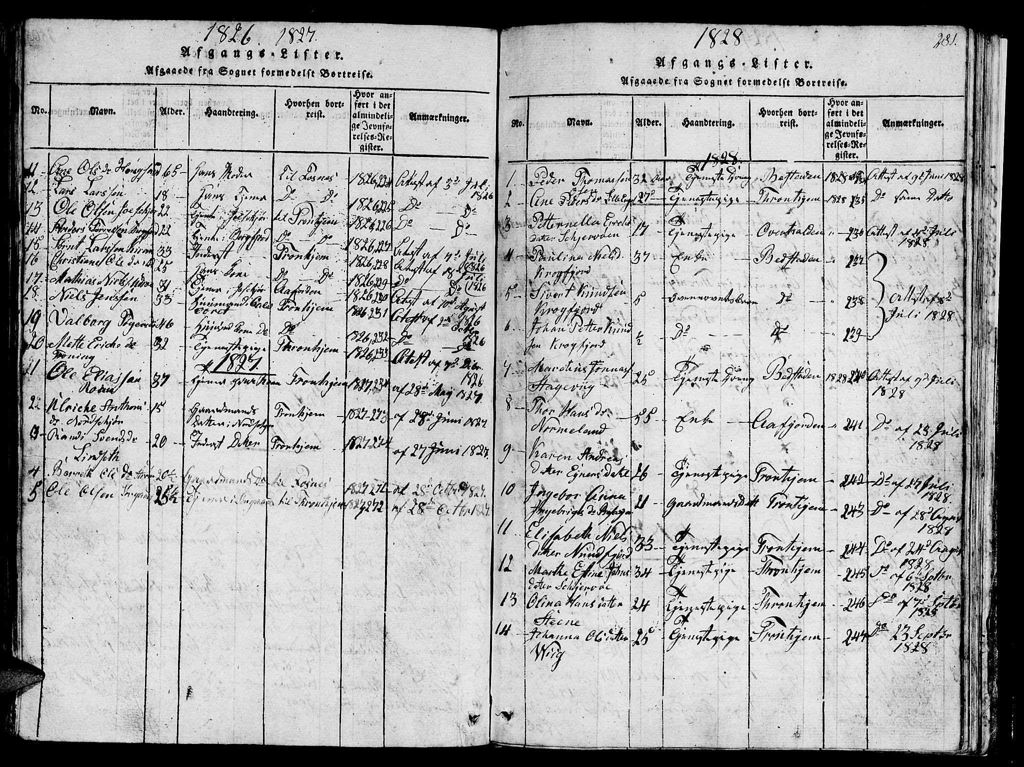 Ministerialprotokoller, klokkerbøker og fødselsregistre - Sør-Trøndelag, SAT/A-1456/657/L0714: Parish register (copy) no. 657C01, 1818-1868, p. 281