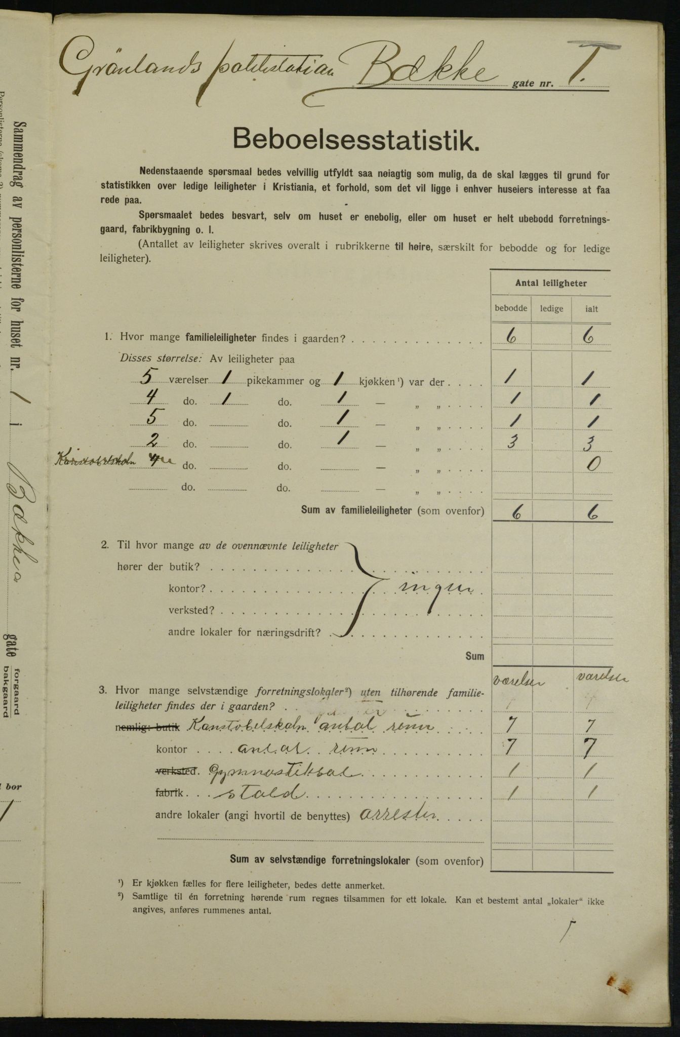 OBA, Municipal Census 1913 for Kristiania, 1913, p. 11027