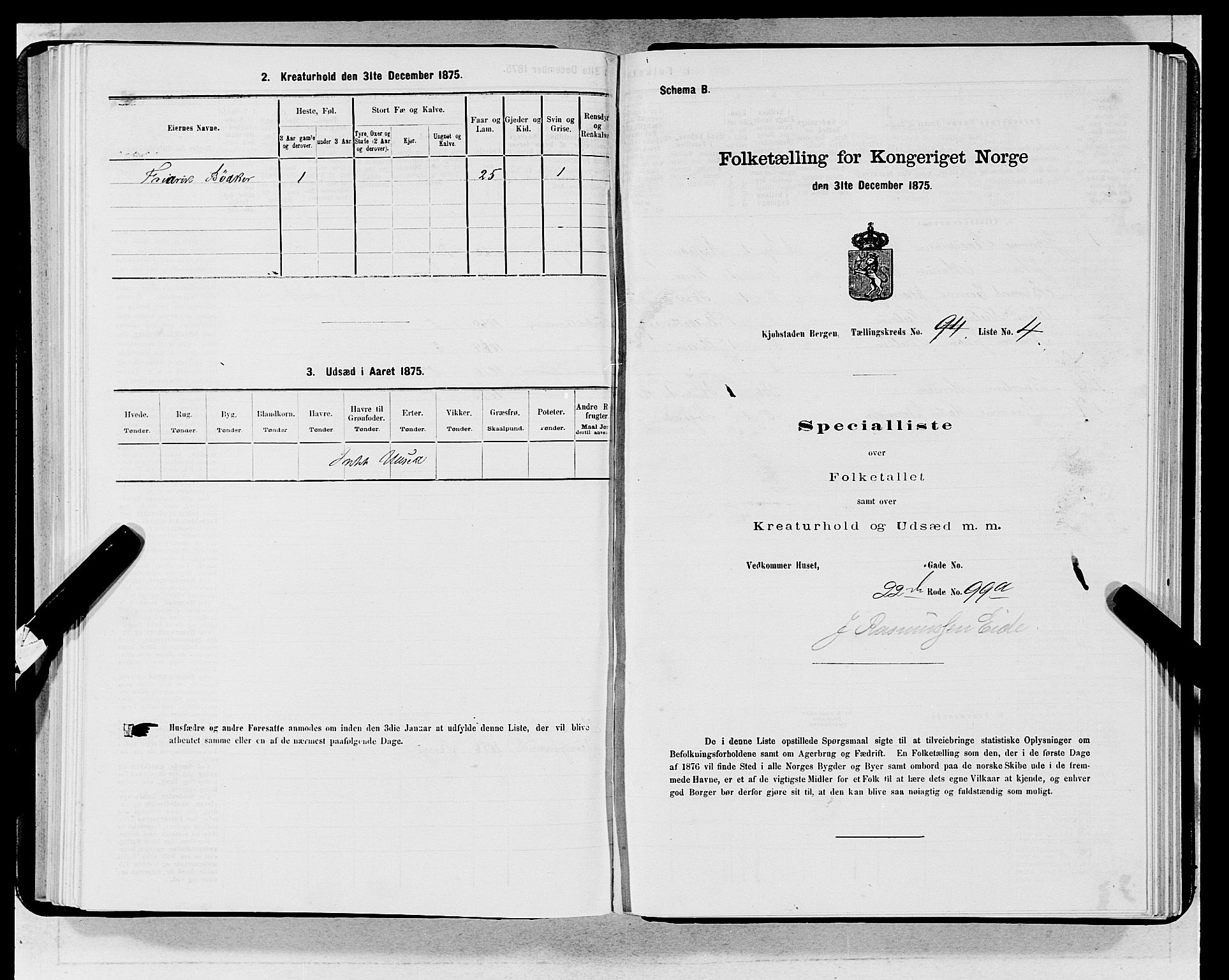 SAB, 1875 census for 1301 Bergen, 1875, p. 5060