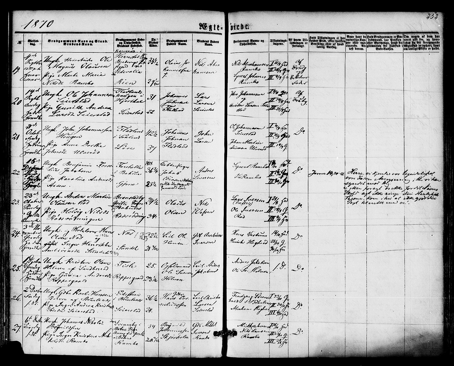 Hedrum kirkebøker, AV/SAKO-A-344/F/Fa/L0008: Parish register (official) no. I 8, 1869-1880, p. 252