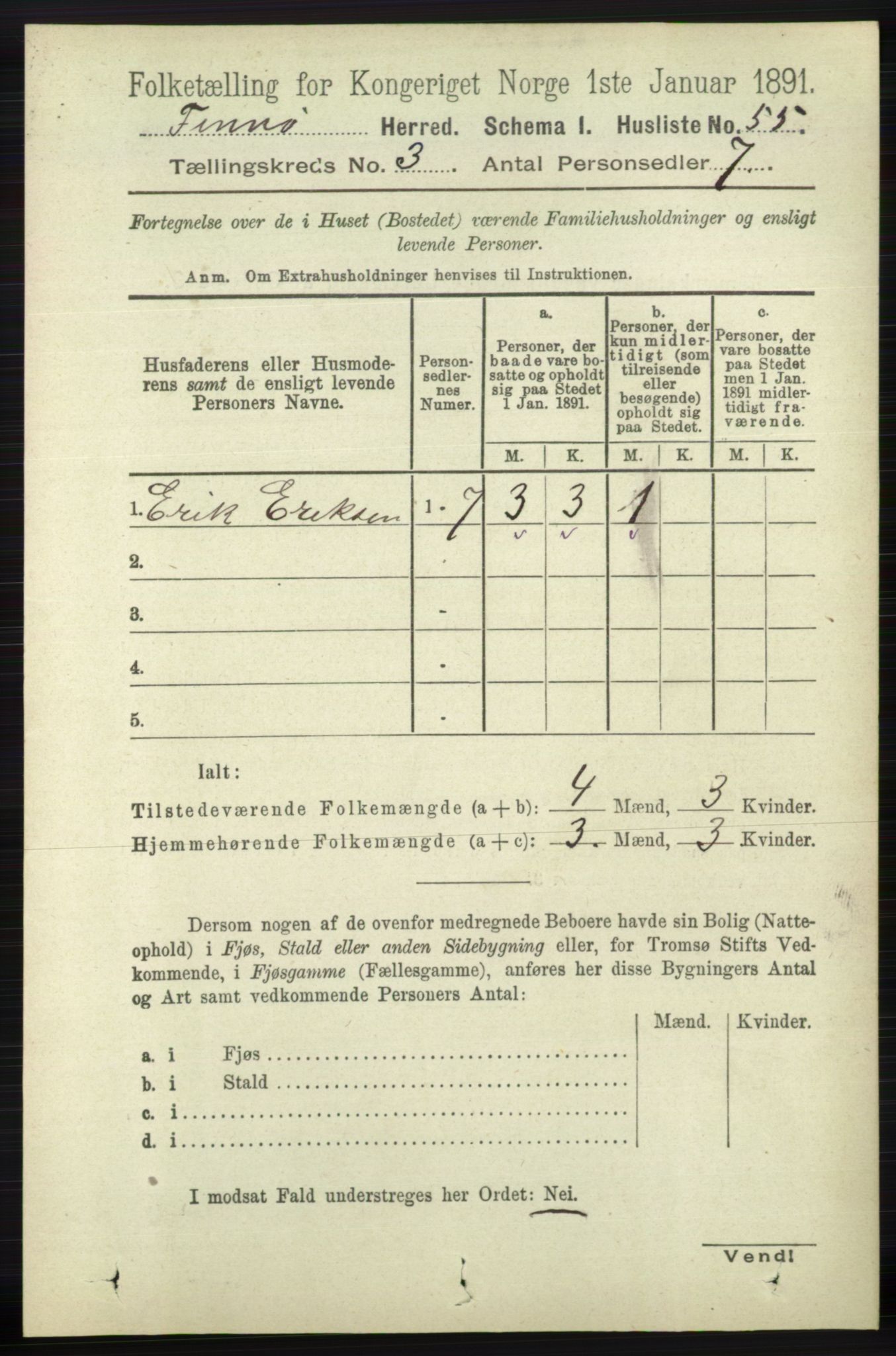 RA, 1891 census for 1141 Finnøy, 1891, p. 468