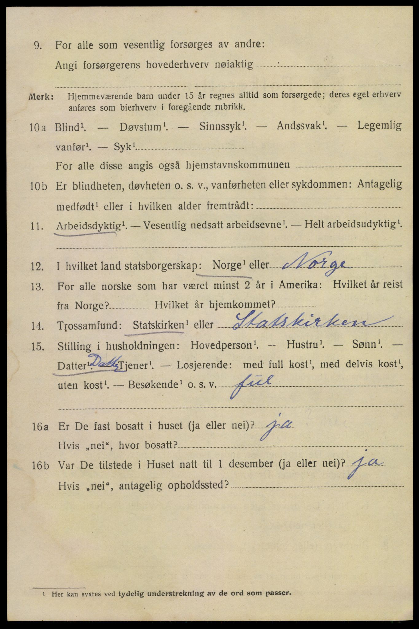 SAKO, 1920 census for Kragerø, 1920, p. 9048