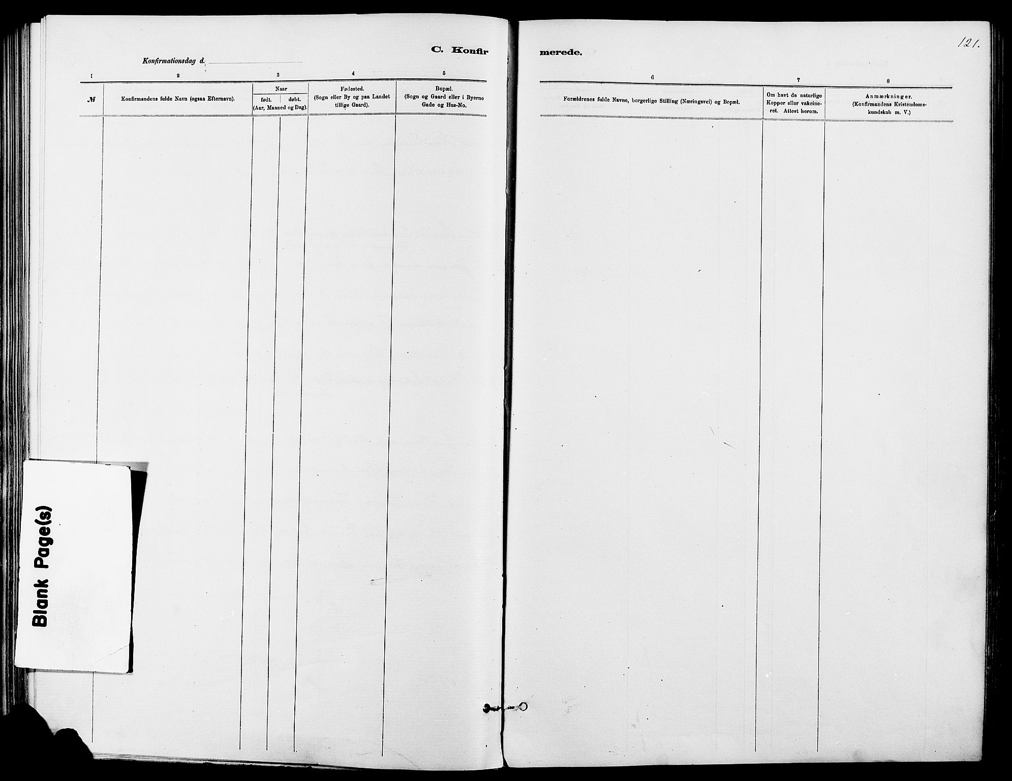 Dovre prestekontor, SAH/PREST-066/H/Ha/Haa/L0002: Parish register (official) no. 2, 1879-1890, p. 121