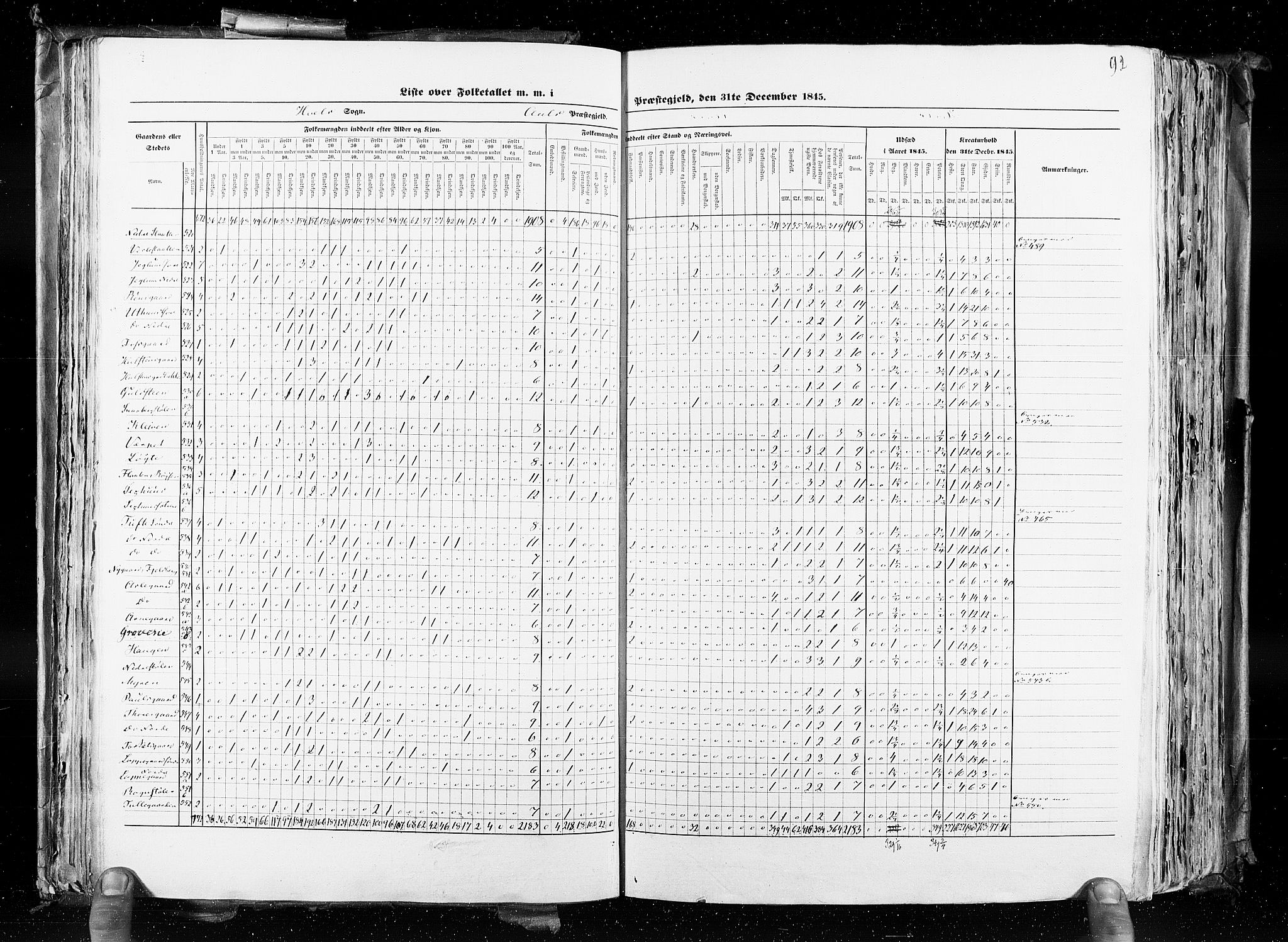 RA, Census 1845, vol. 4: Buskerud amt og Jarlsberg og Larvik amt, 1845, p. 92