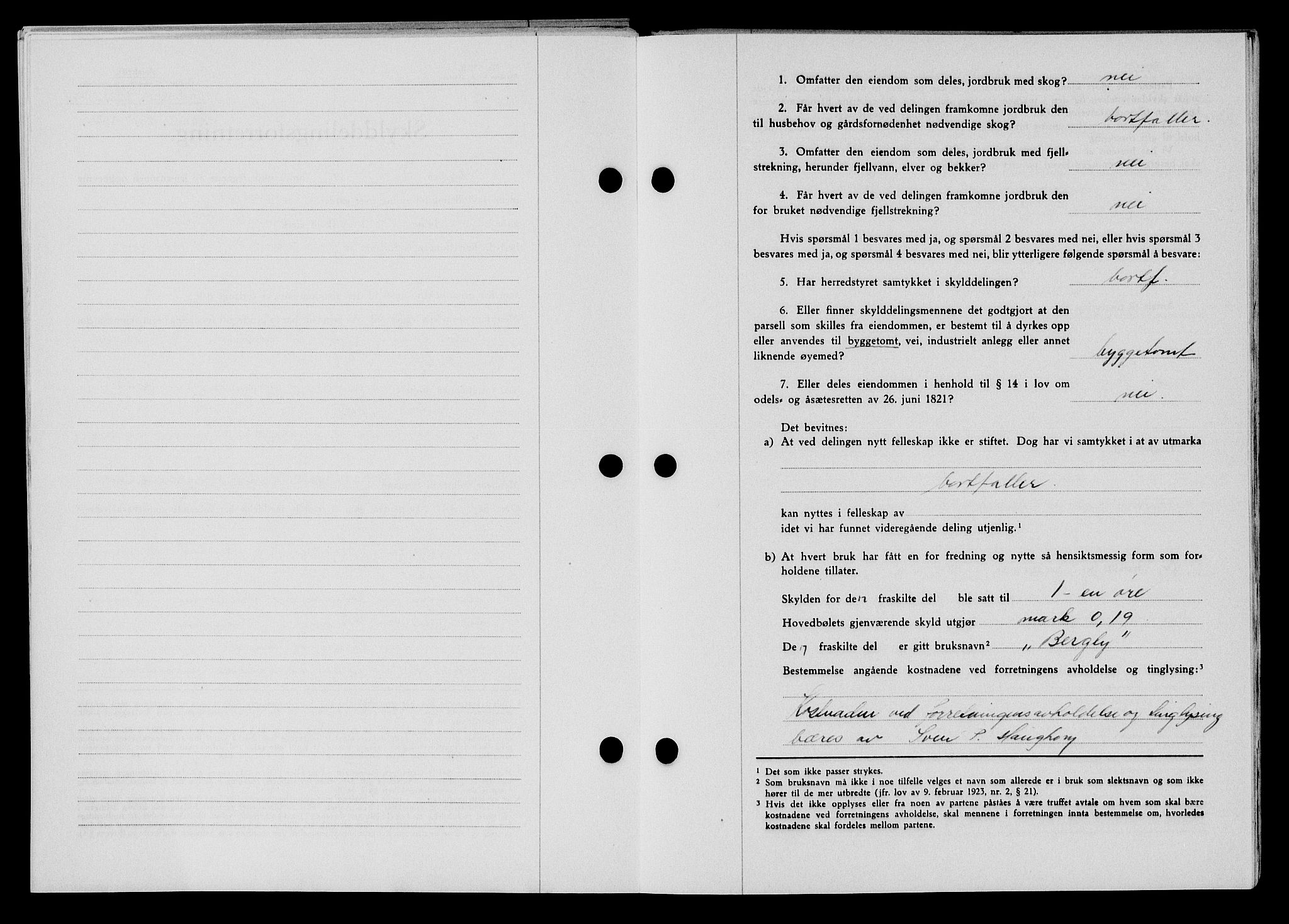Flekkefjord sorenskriveri, SAK/1221-0001/G/Gb/Gba/L0059: Mortgage book no. A-7, 1944-1945, Diary no: : 522/1944
