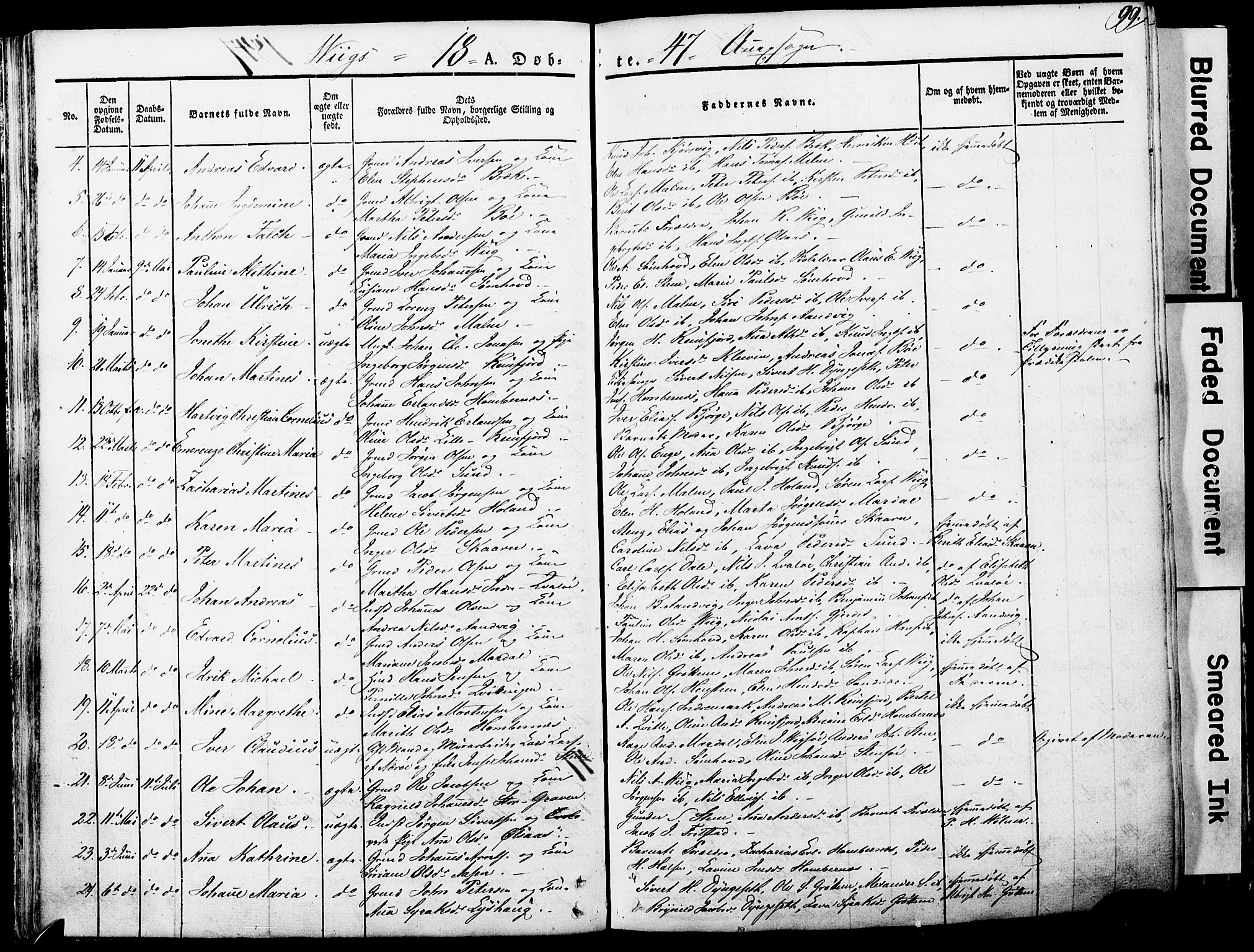 Ministerialprotokoller, klokkerbøker og fødselsregistre - Nordland, AV/SAT-A-1459/812/L0176: Parish register (official) no. 812A05, 1834-1874, p. 99