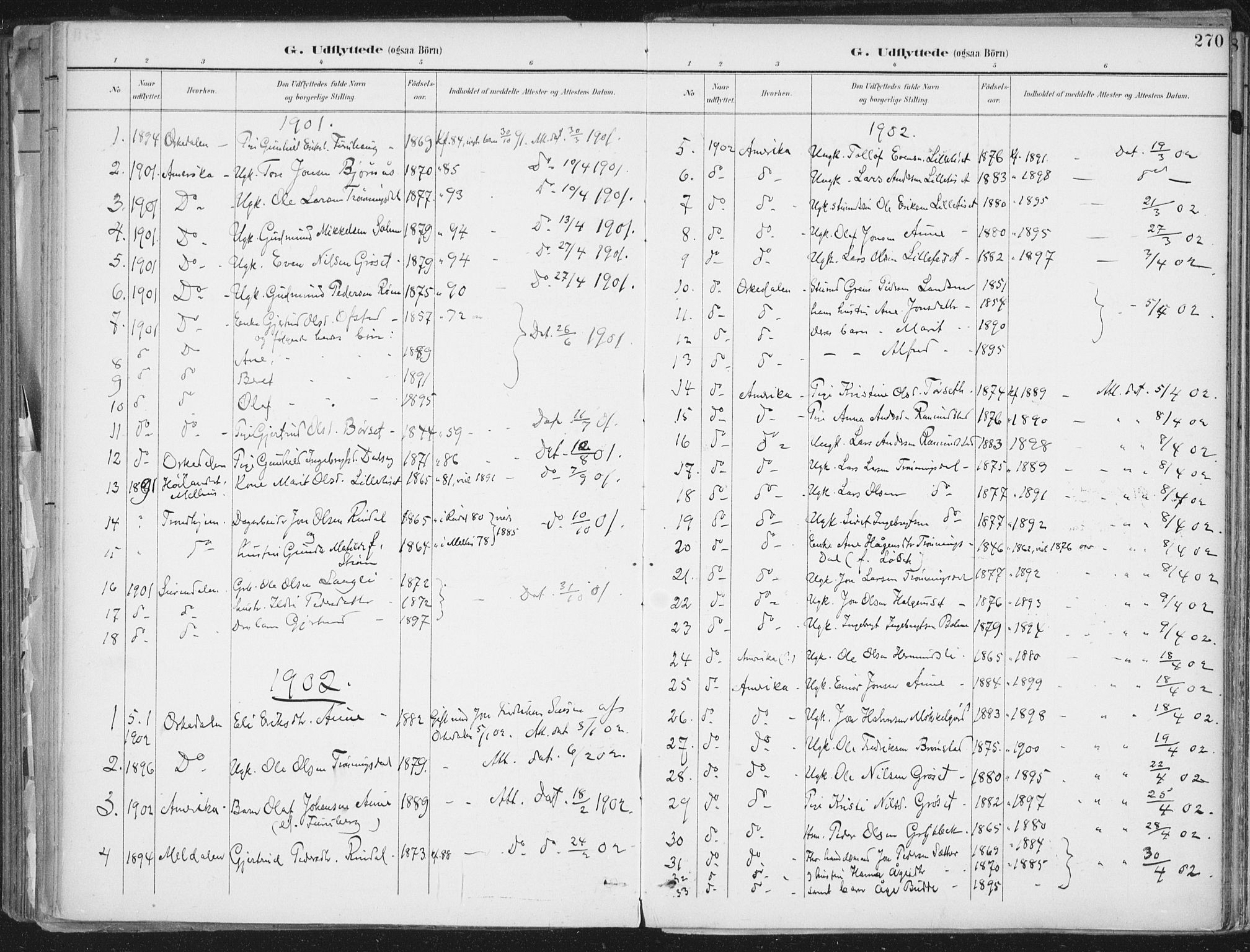 Ministerialprotokoller, klokkerbøker og fødselsregistre - Møre og Romsdal, SAT/A-1454/598/L1072: Parish register (official) no. 598A06, 1896-1910, p. 270