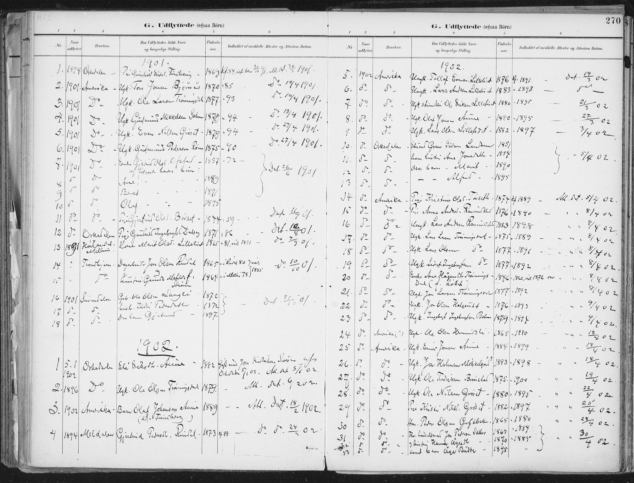 Ministerialprotokoller, klokkerbøker og fødselsregistre - Møre og Romsdal, AV/SAT-A-1454/598/L1072: Parish register (official) no. 598A06, 1896-1910, p. 270