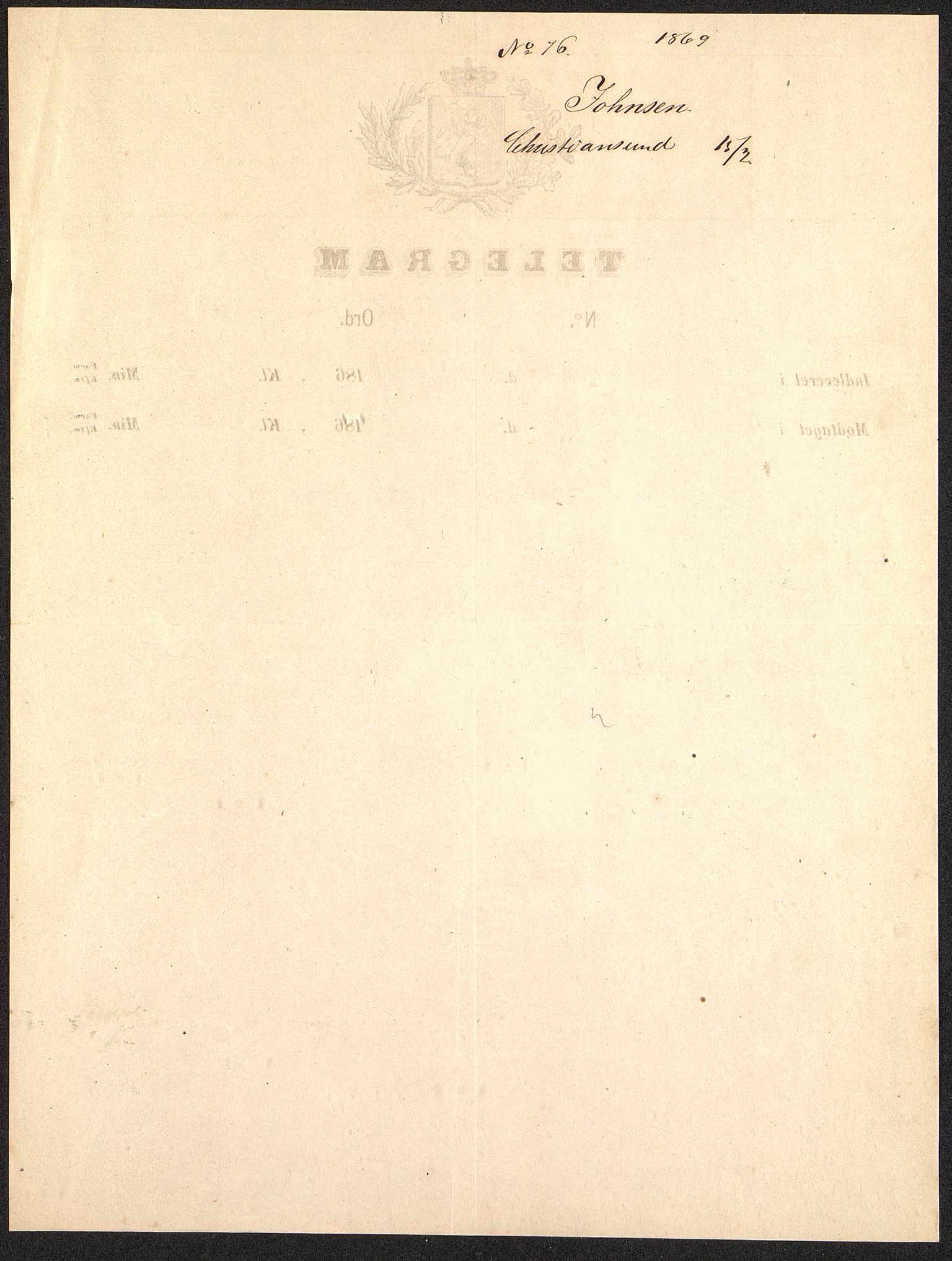 Pa 63 - Østlandske skibsassuranceforening, VEMU/A-1079/G/Ga/L0002/0005: Havaridokumenter / Trio, 1869