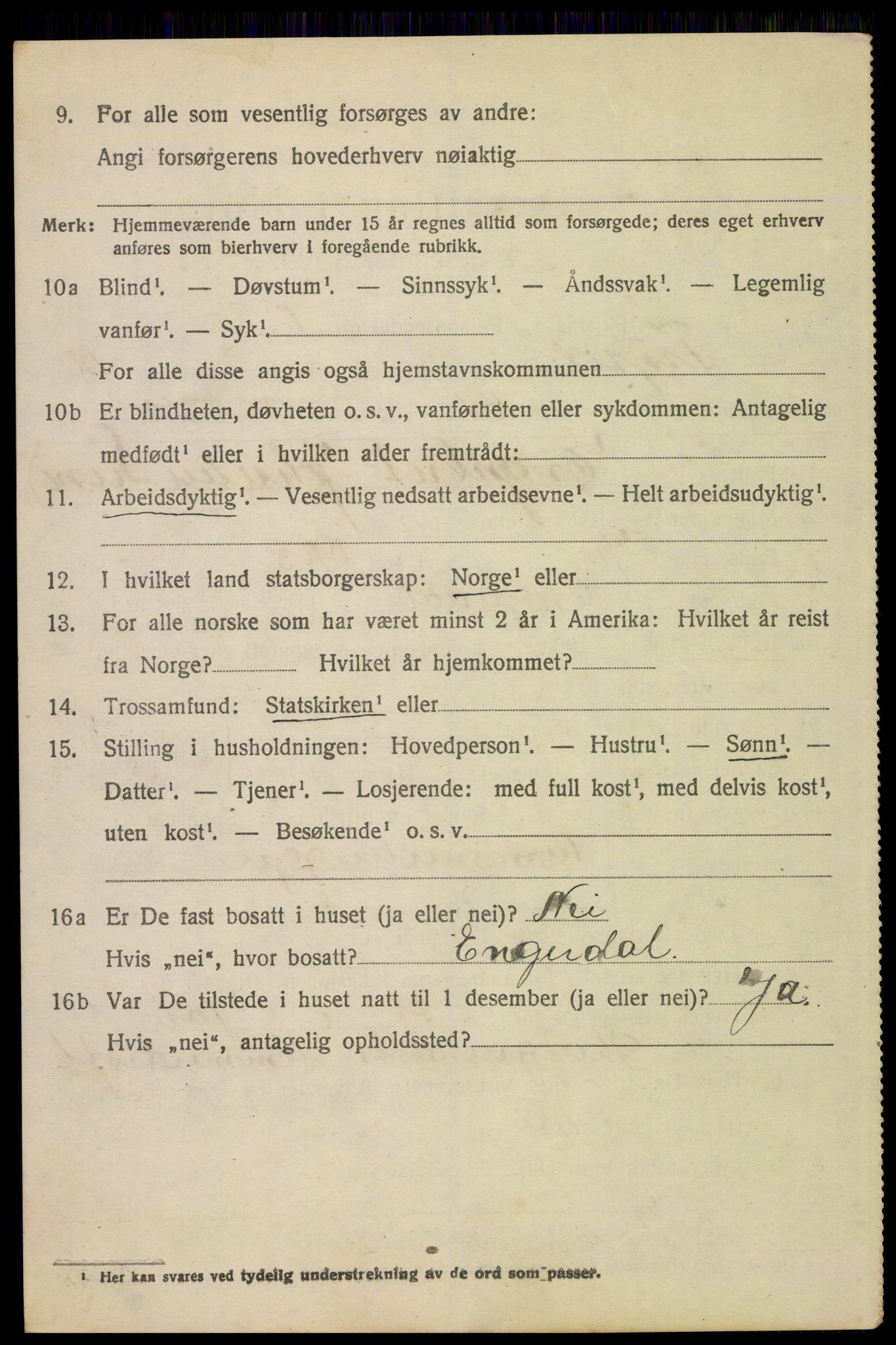 SAH, 1920 census for Trysil, 1920, p. 7628