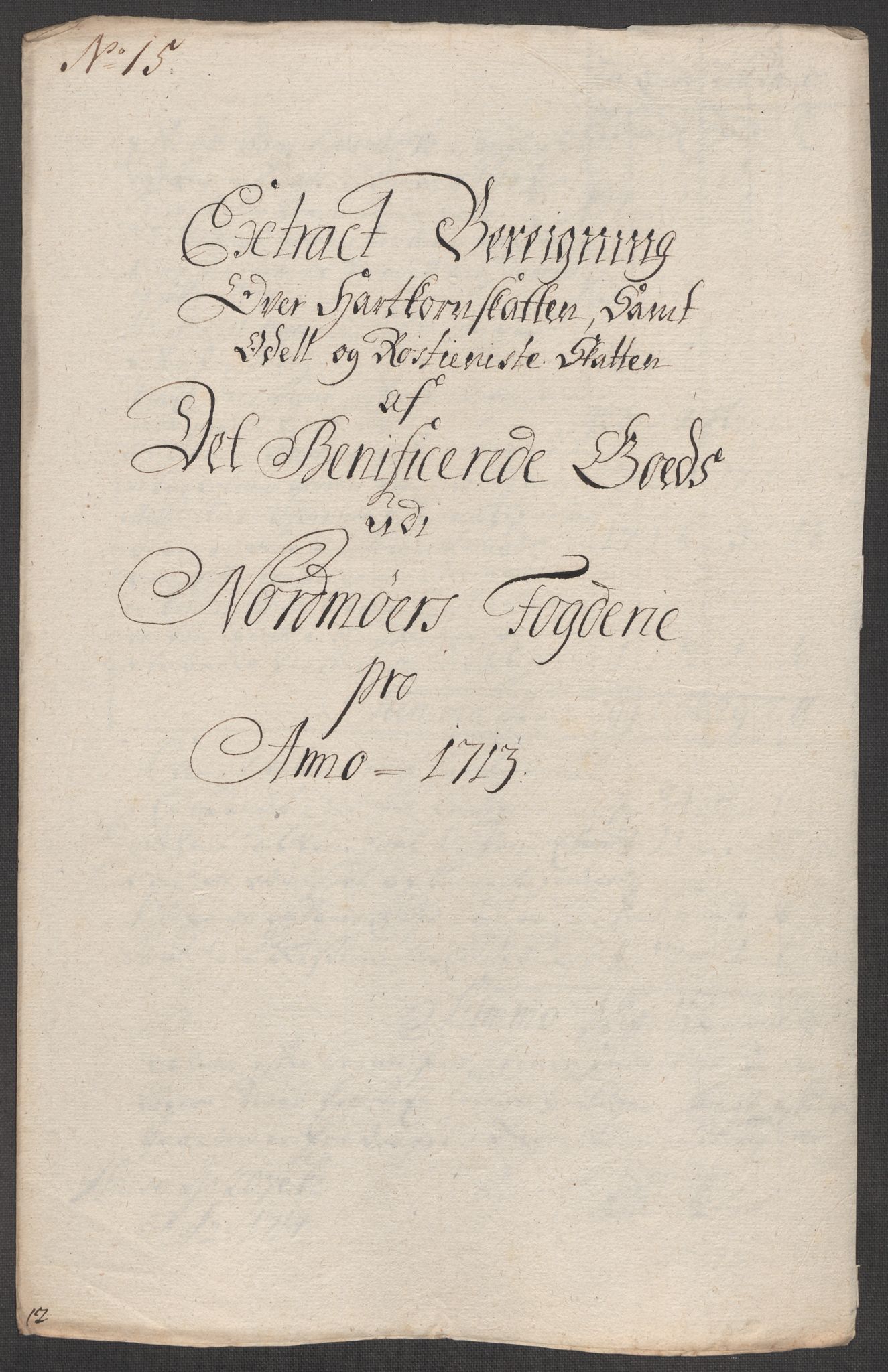 Rentekammeret inntil 1814, Reviderte regnskaper, Fogderegnskap, RA/EA-4092/R56/L3747: Fogderegnskap Nordmøre, 1713, p. 135