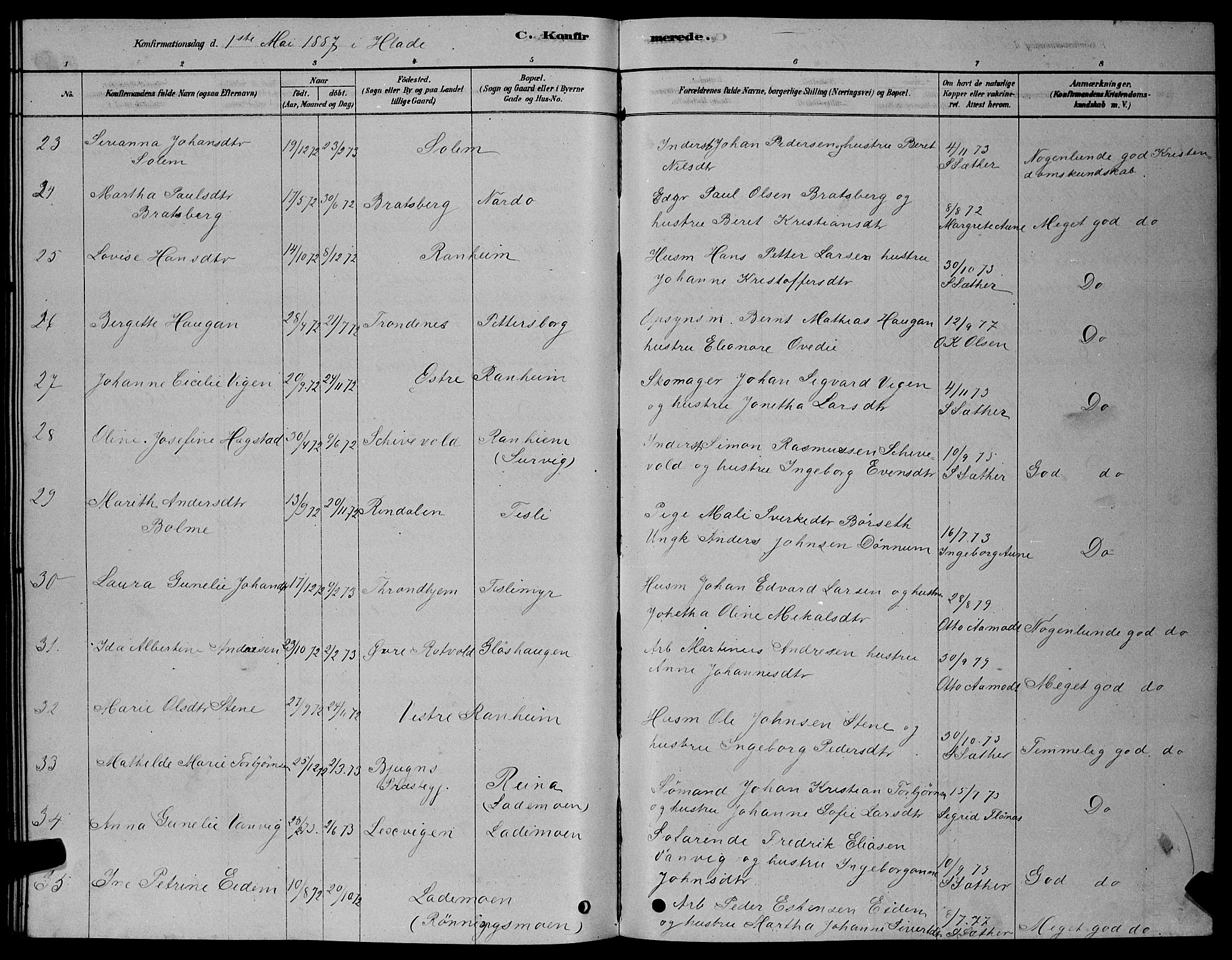 Ministerialprotokoller, klokkerbøker og fødselsregistre - Sør-Trøndelag, AV/SAT-A-1456/606/L0312: Parish register (copy) no. 606C08, 1878-1894