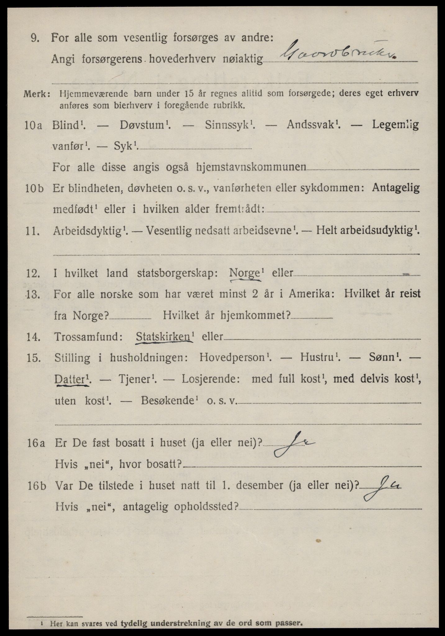 SAT, 1920 census for Voll, 1920, p. 334