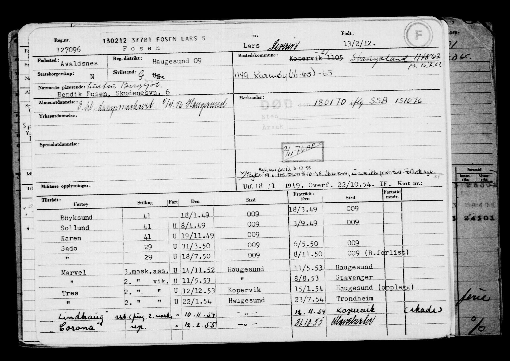 Direktoratet for sjømenn, AV/RA-S-3545/G/Gb/L0102: Hovedkort, 1912, p. 710