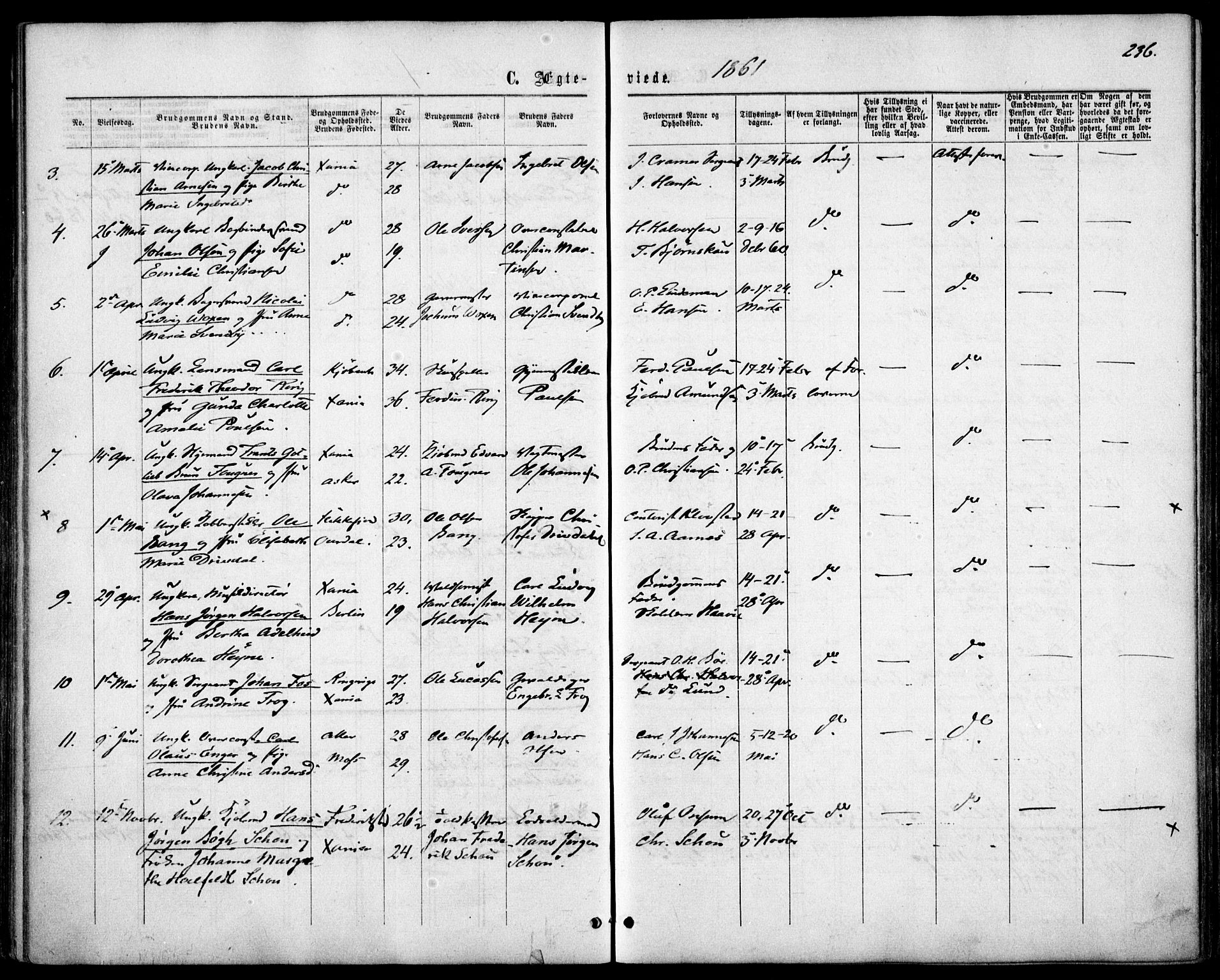 Garnisonsmenigheten Kirkebøker, AV/SAO-A-10846/F/Fa/L0010: Parish register (official) no. 10, 1859-1869, p. 236