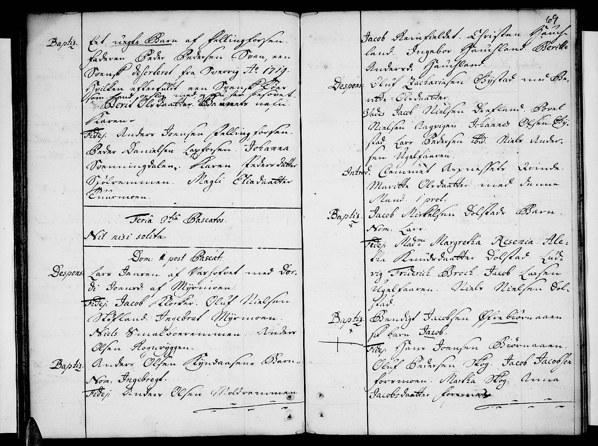 Ministerialprotokoller, klokkerbøker og fødselsregistre - Nordland, AV/SAT-A-1459/820/L0282: Parish register (official) no. 820A03, 1720-1726, p. 69