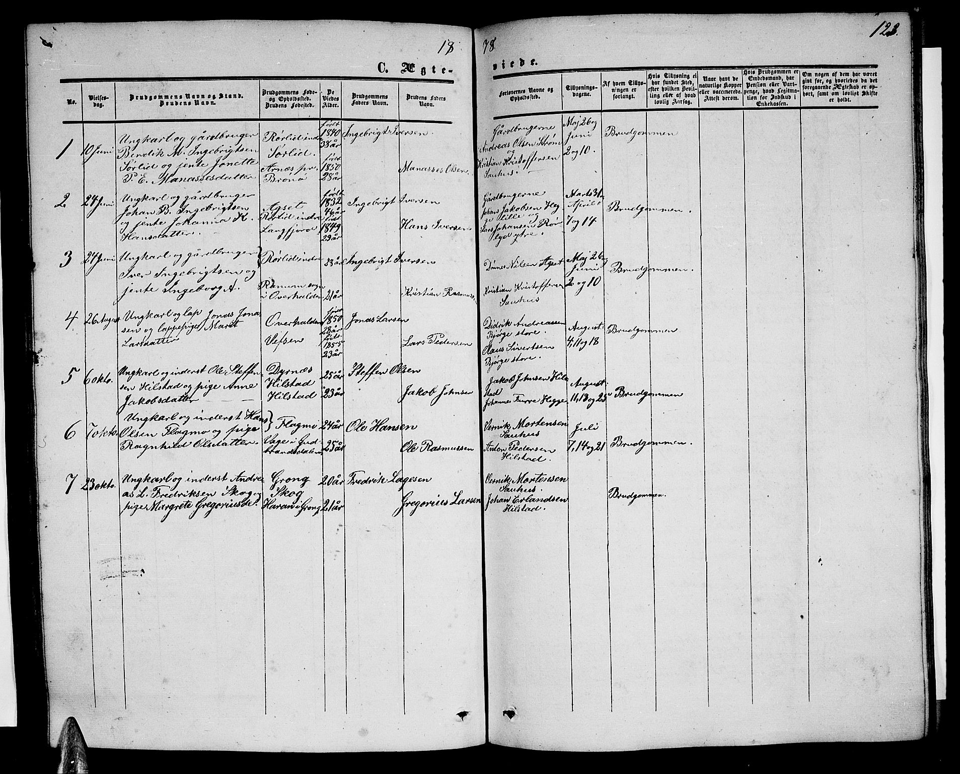 Ministerialprotokoller, klokkerbøker og fødselsregistre - Nordland, AV/SAT-A-1459/814/L0229: Parish register (copy) no. 814C02, 1859-1883, p. 123