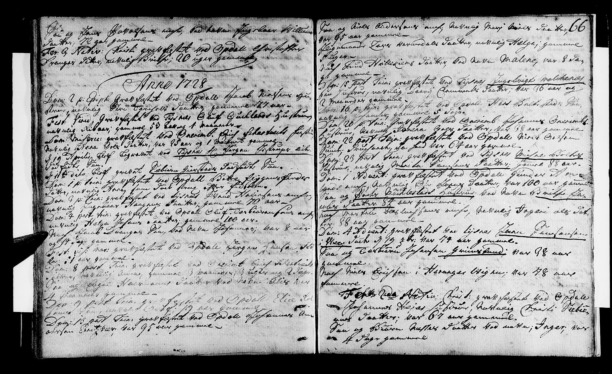 Tysnes sokneprestembete, SAB/A-78601/H/Haa: Parish register (official) no. A 1, 1723-1731, p. 66