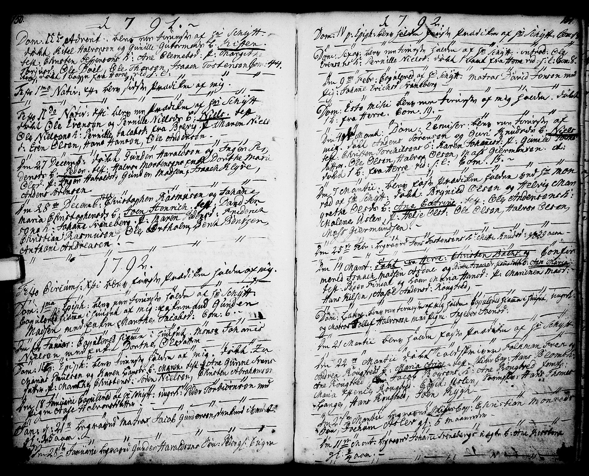 Porsgrunn kirkebøker , AV/SAKO-A-104/F/Fa/L0001: Parish register (official) no. 1, 1764-1814, p. 150-151