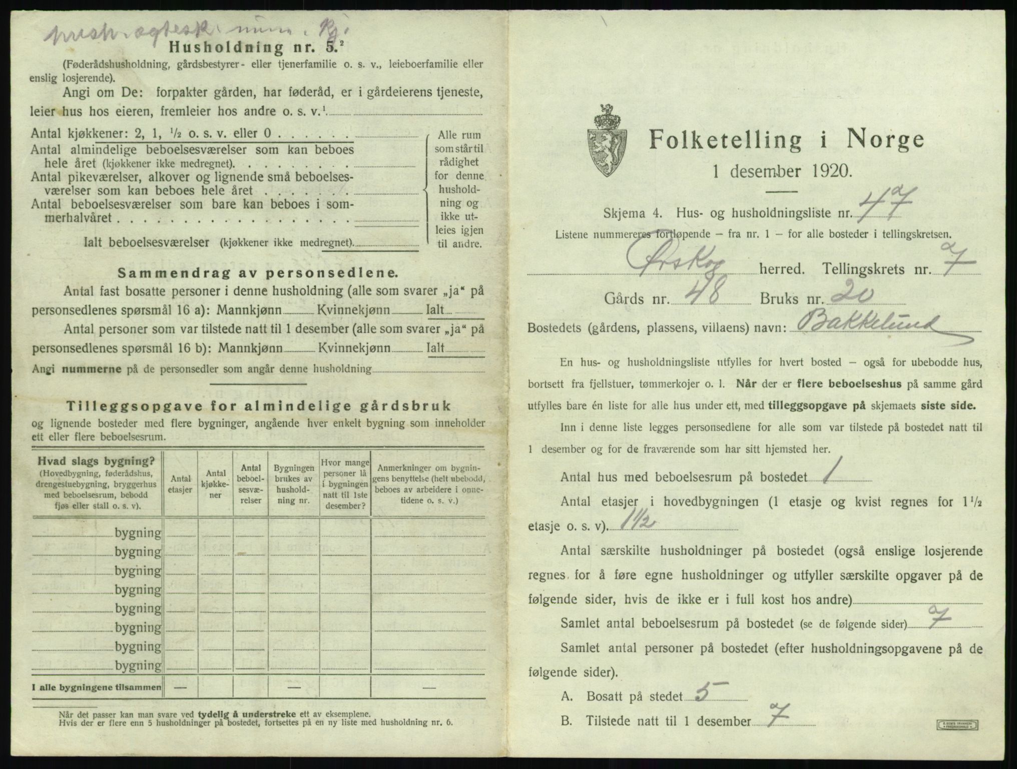 SAT, 1920 census for Ørskog, 1920, p. 628