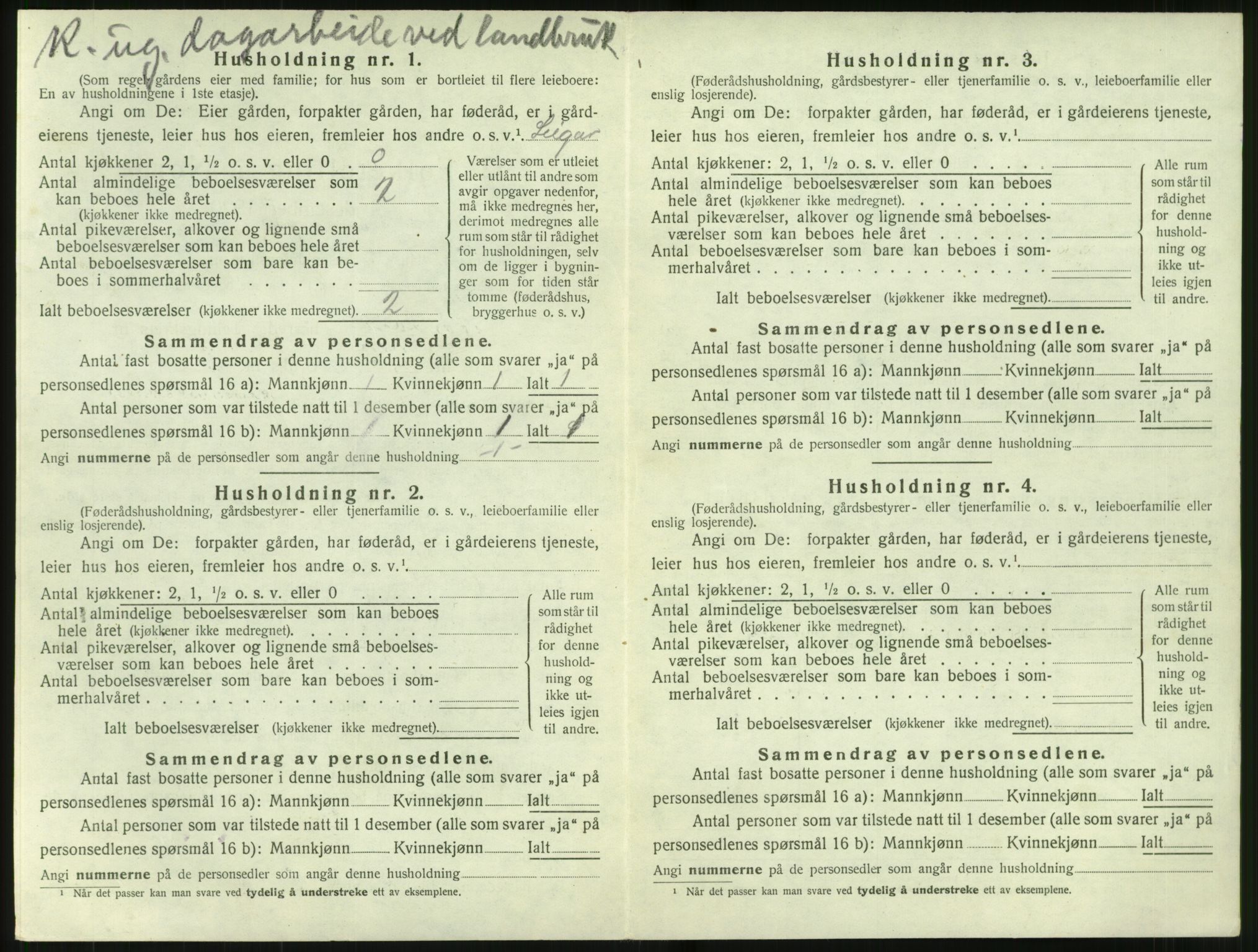 SAT, 1920 census for Stordal, 1920, p. 231