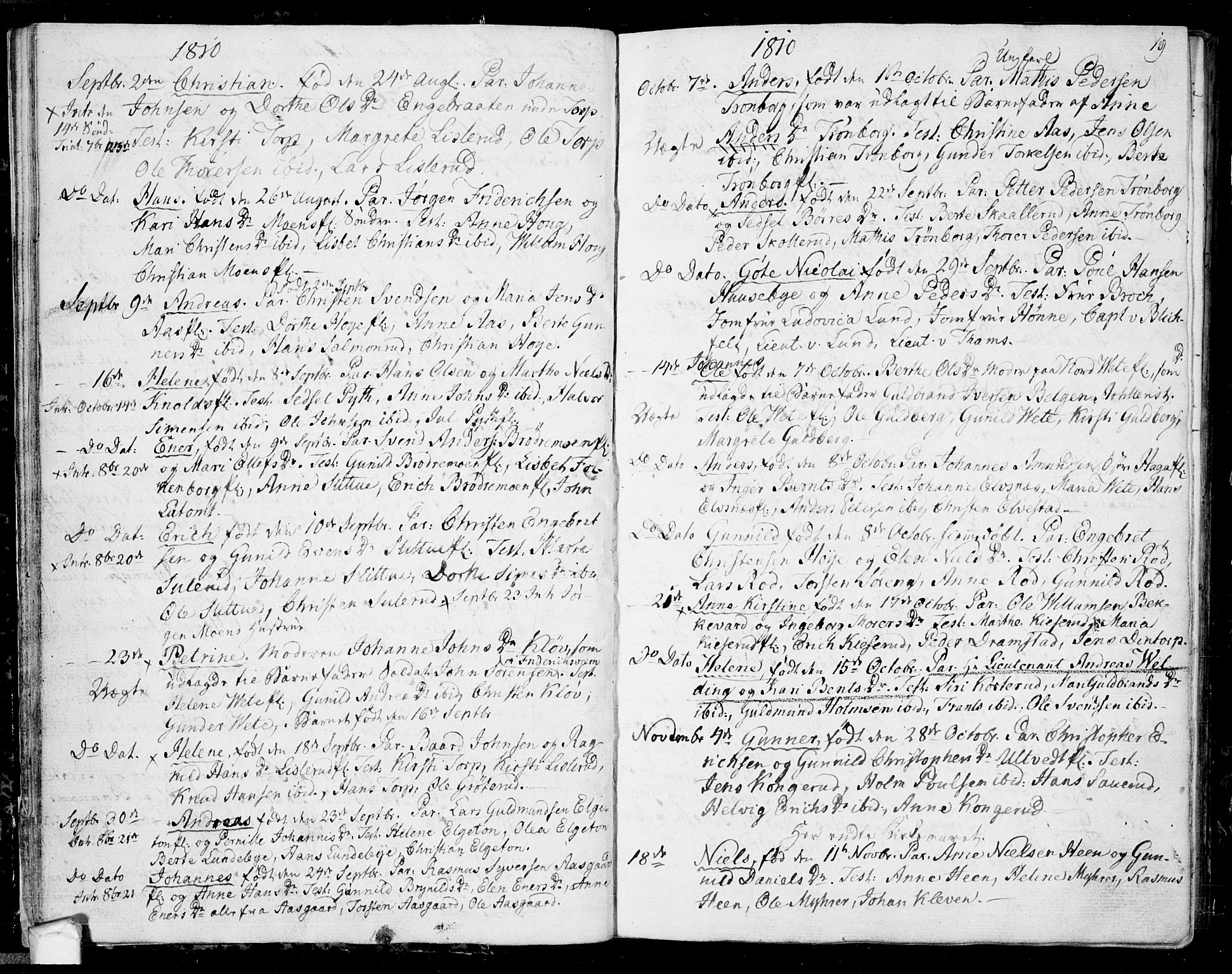 Eidsberg prestekontor Kirkebøker, SAO/A-10905/F/Fa/L0006: Parish register (official) no. I 6, 1807-1814, p. 19