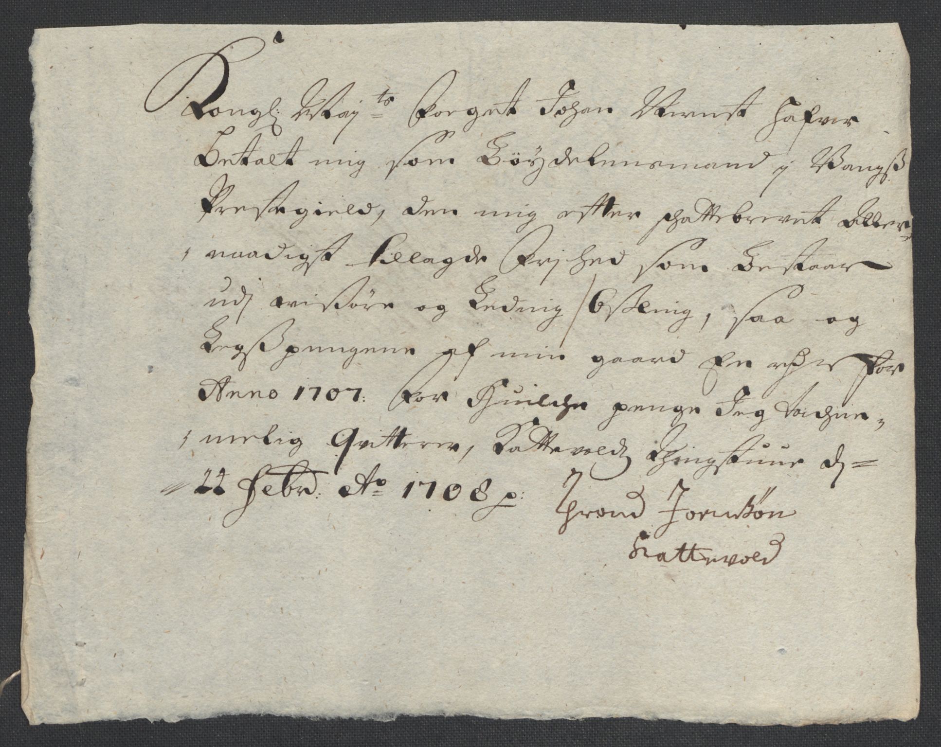 Rentekammeret inntil 1814, Reviderte regnskaper, Fogderegnskap, AV/RA-EA-4092/R18/L1305: Fogderegnskap Hadeland, Toten og Valdres, 1707-1708, p. 319