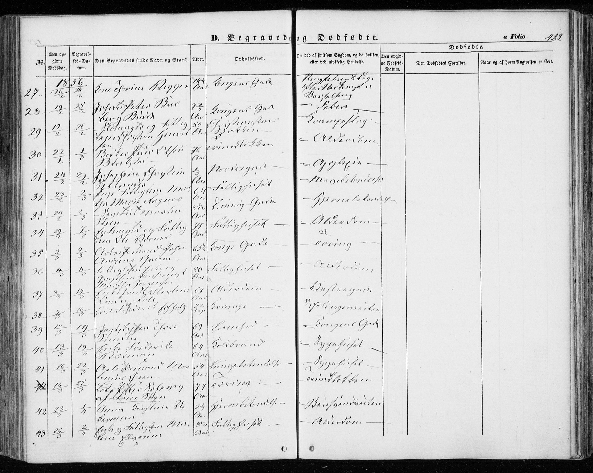 Ministerialprotokoller, klokkerbøker og fødselsregistre - Sør-Trøndelag, AV/SAT-A-1456/601/L0051: Parish register (official) no. 601A19, 1848-1857, p. 429