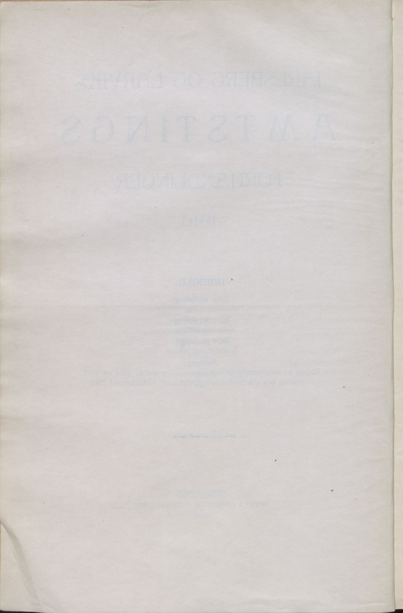 Vestfold fylkeskommune. Fylkestinget, VEMU/A-1315/A/Ab/Abb/L0063: Fylkestingsforhandlinger, 1916