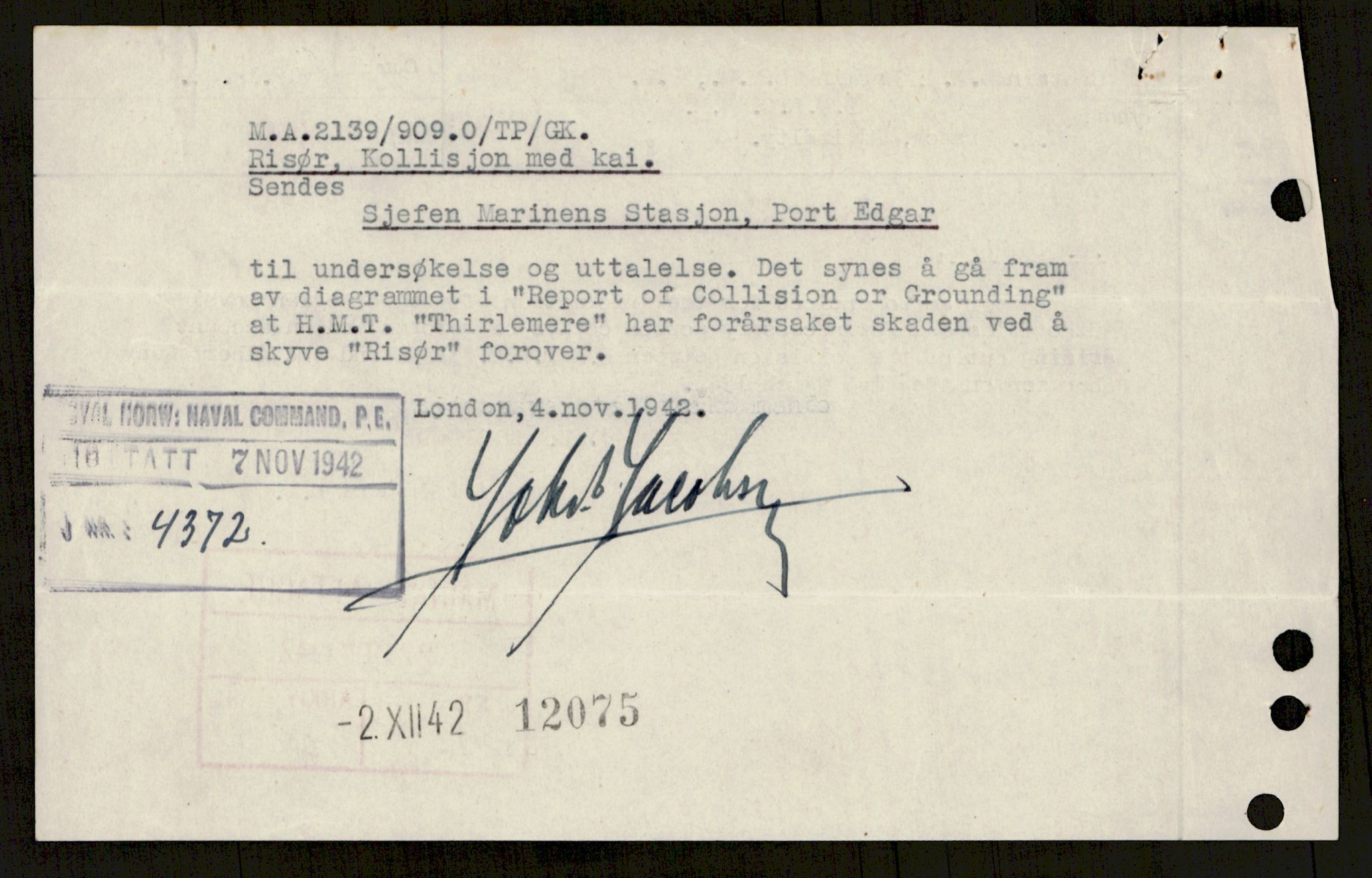 Forsvaret, Sjøforsvarets overkommando, RA/RAFA-2035/D/Dc/L0305: --, 1940-1946, p. 211