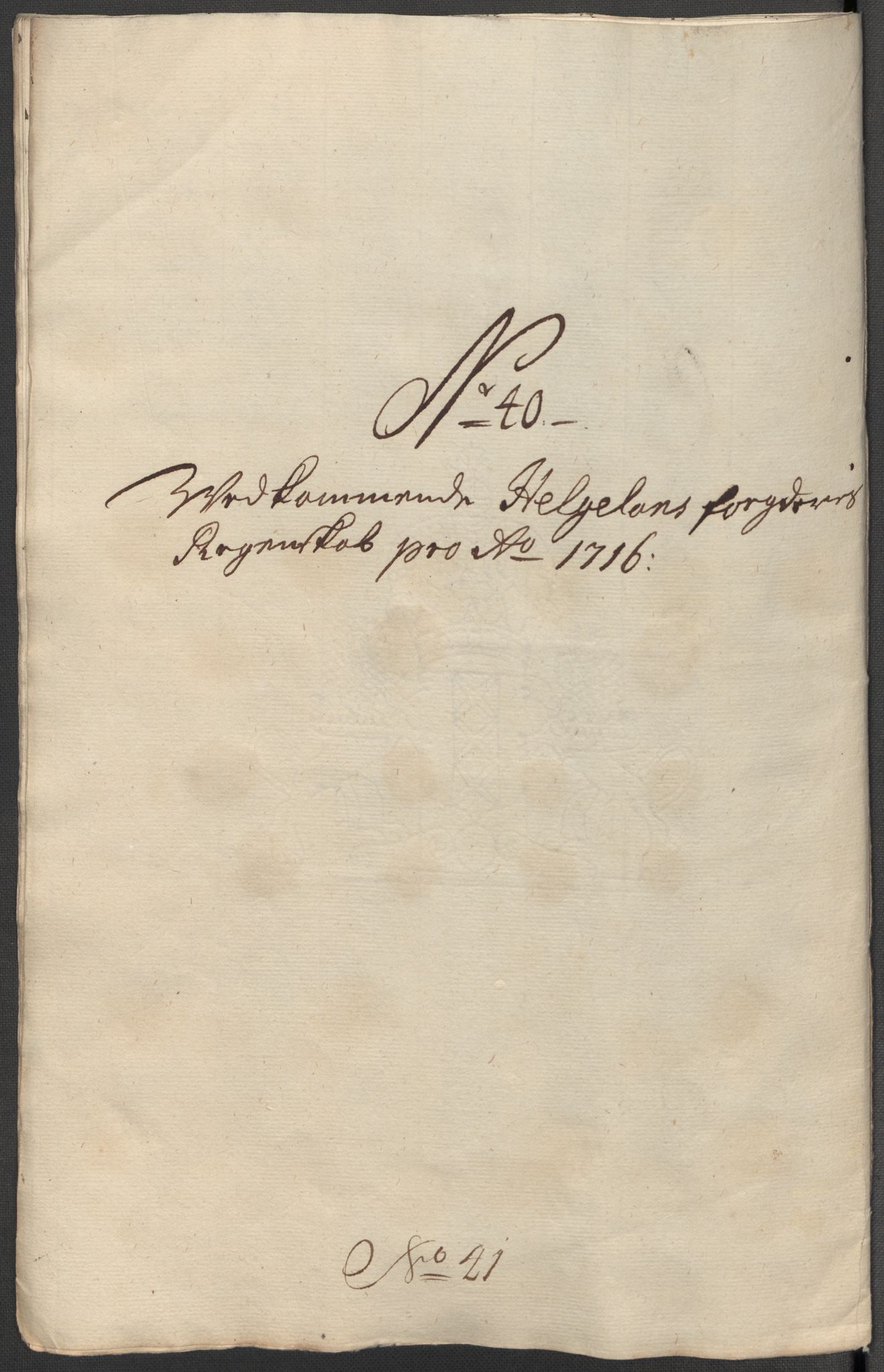 Rentekammeret inntil 1814, Reviderte regnskaper, Fogderegnskap, RA/EA-4092/R65/L4514: Fogderegnskap Helgeland, 1716, p. 284