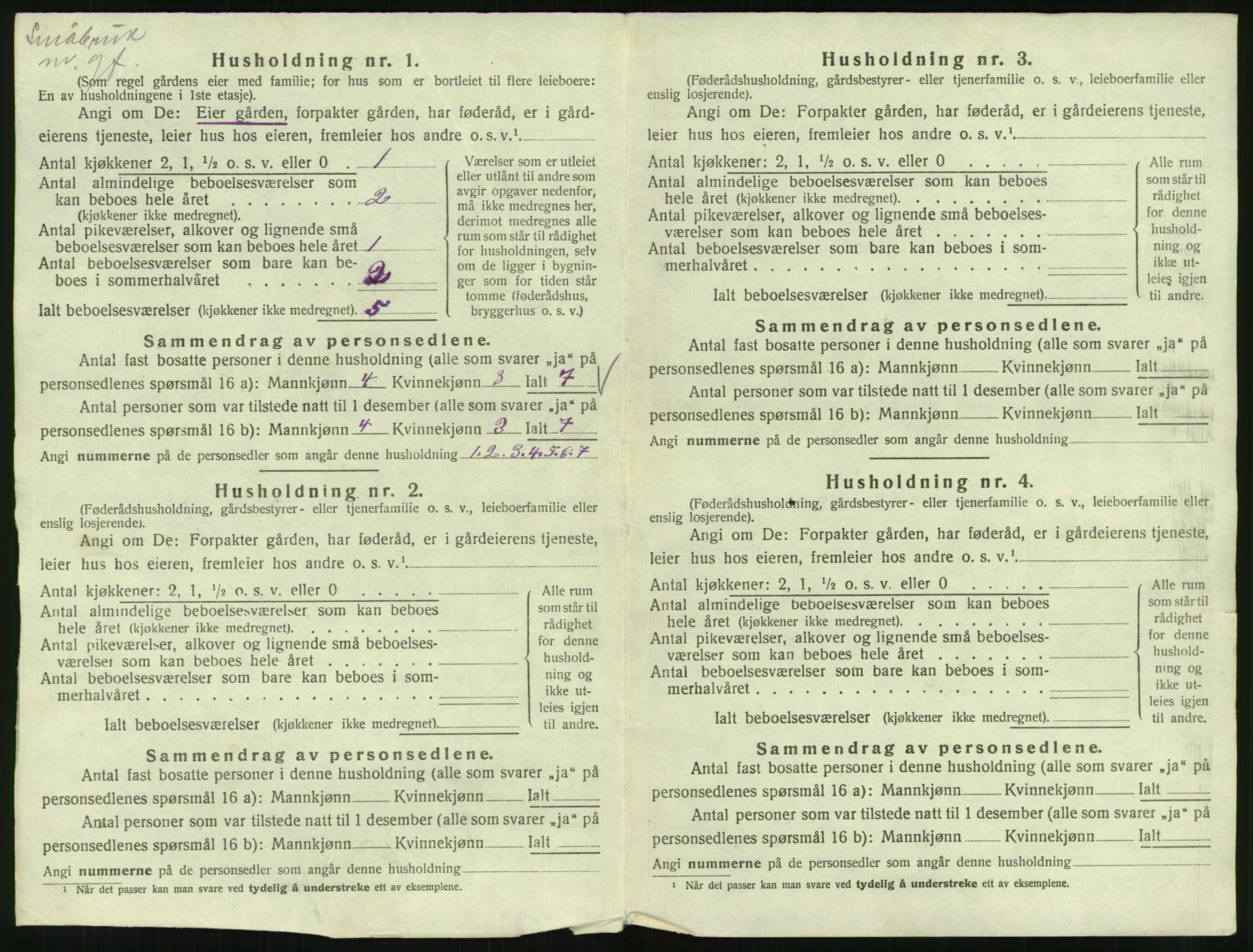 SAT, 1920 census for Kjerringøy, 1920, p. 24