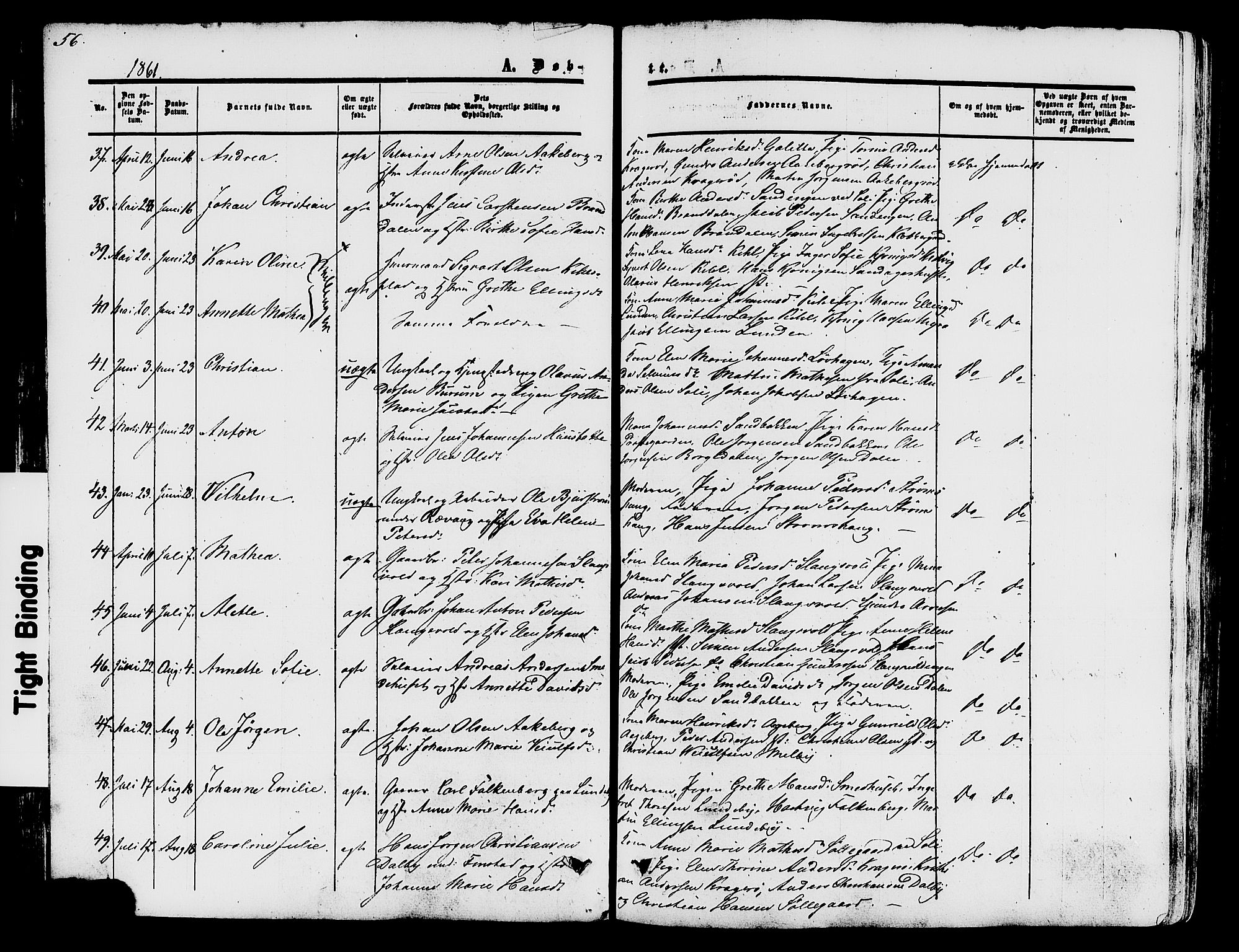 Råde prestekontor kirkebøker, AV/SAO-A-2009/F/Fa/L0006: Parish register (official) no. 6, 1854-1877, p. 56