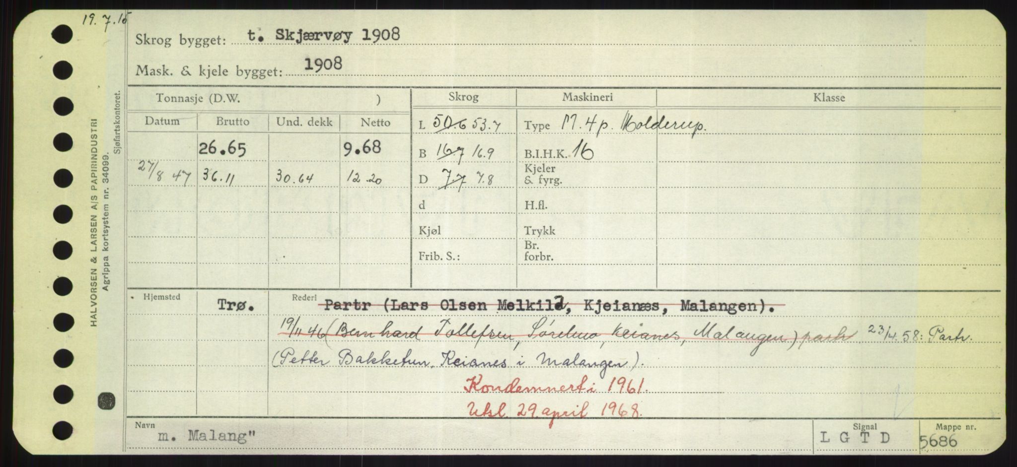 Sjøfartsdirektoratet med forløpere, Skipsmålingen, RA/S-1627/H/Hd/L0024: Fartøy, M-Mim, p. 137